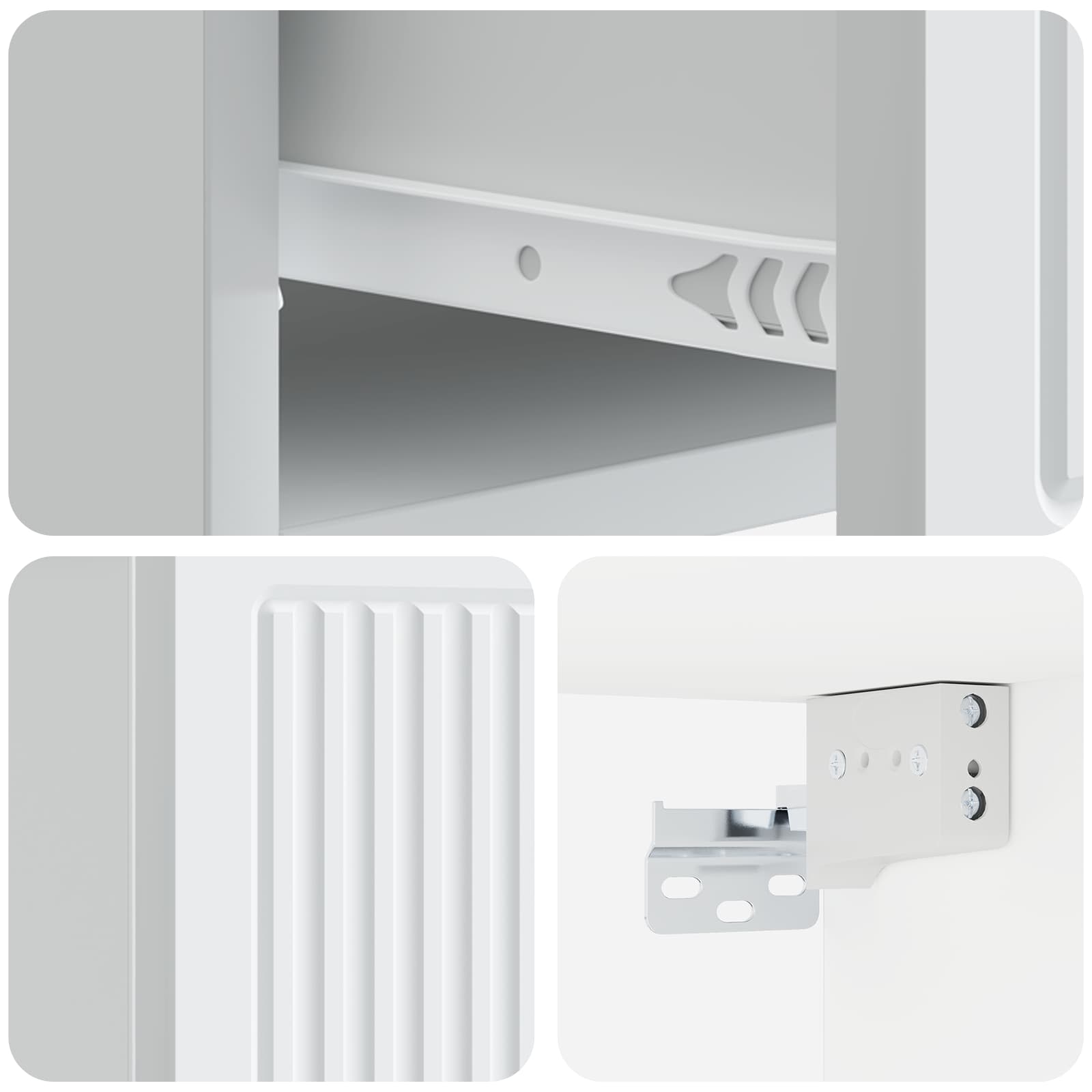 Cabinet de chevet mural 2 pcs Blanc 33 x 34,5 x 20 cm - XIOS