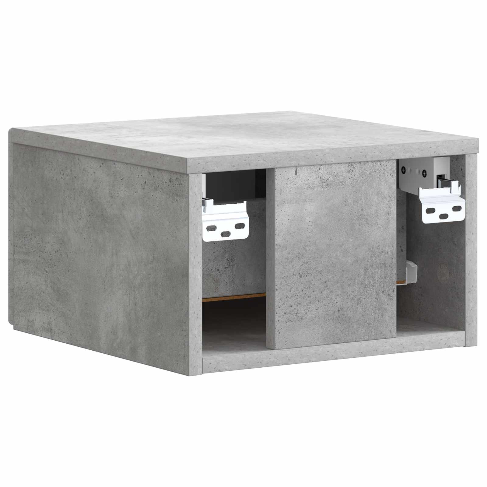 Cabinet de chevet mural 2 pcs Gris béton 33 x 34,5 x 20 cm - XIOS