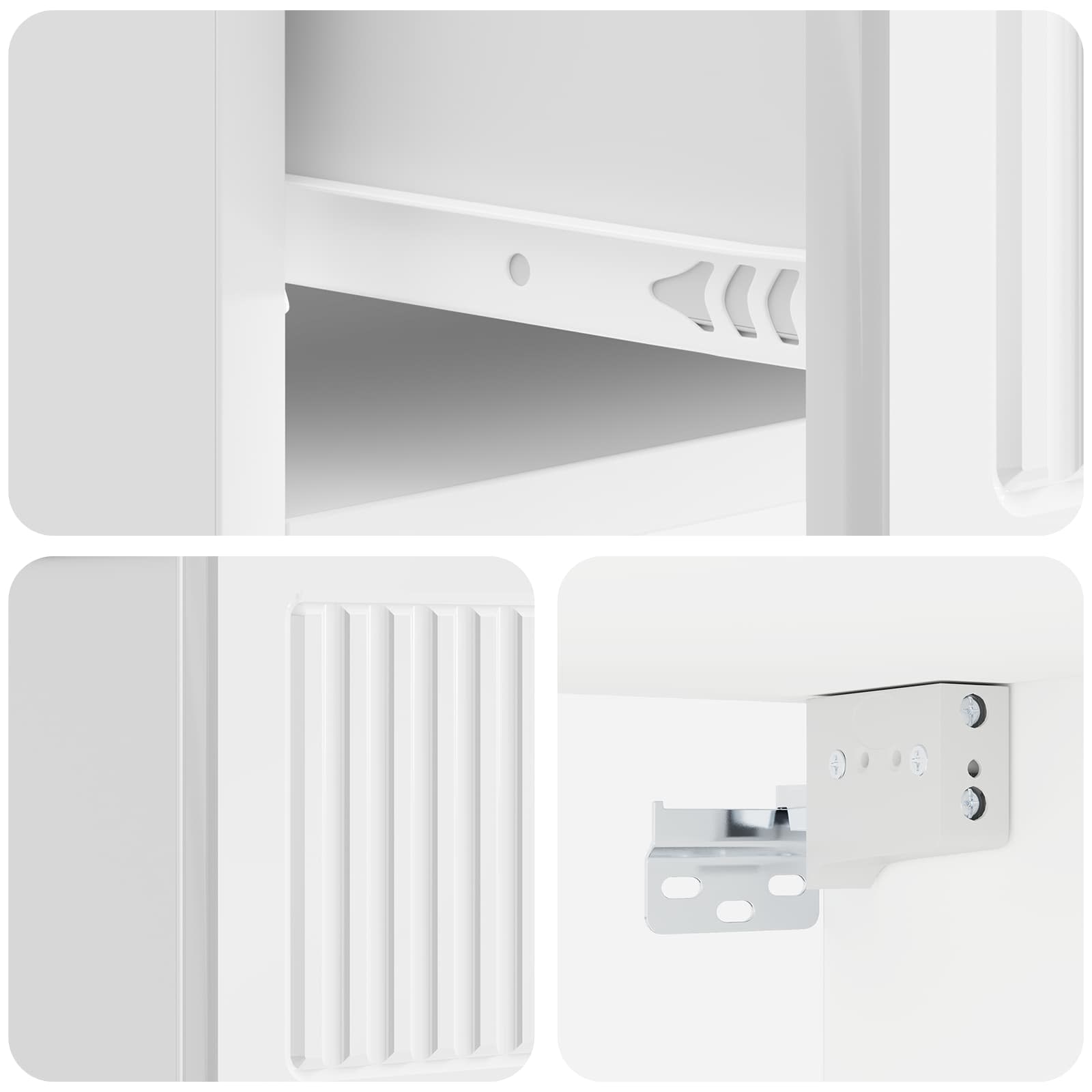Cabinet de chevet mural Blanc brillant 33 x 34,5 x 20 cm - XIOS