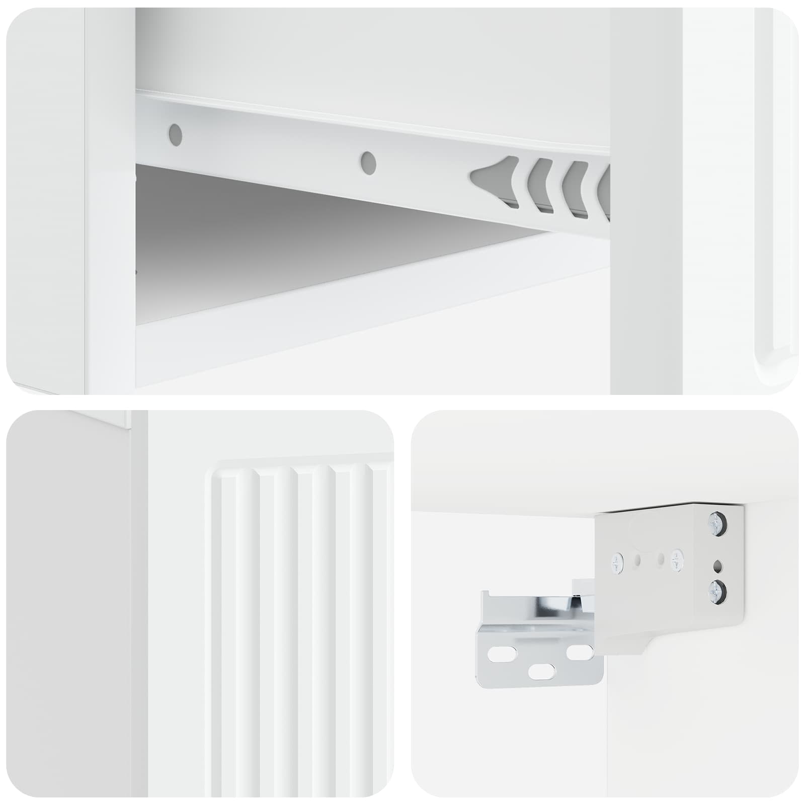 Cabinet de chevet avec tiroir 2 pcs Blanc 49 x 34,5 x 20 cm - XIOS