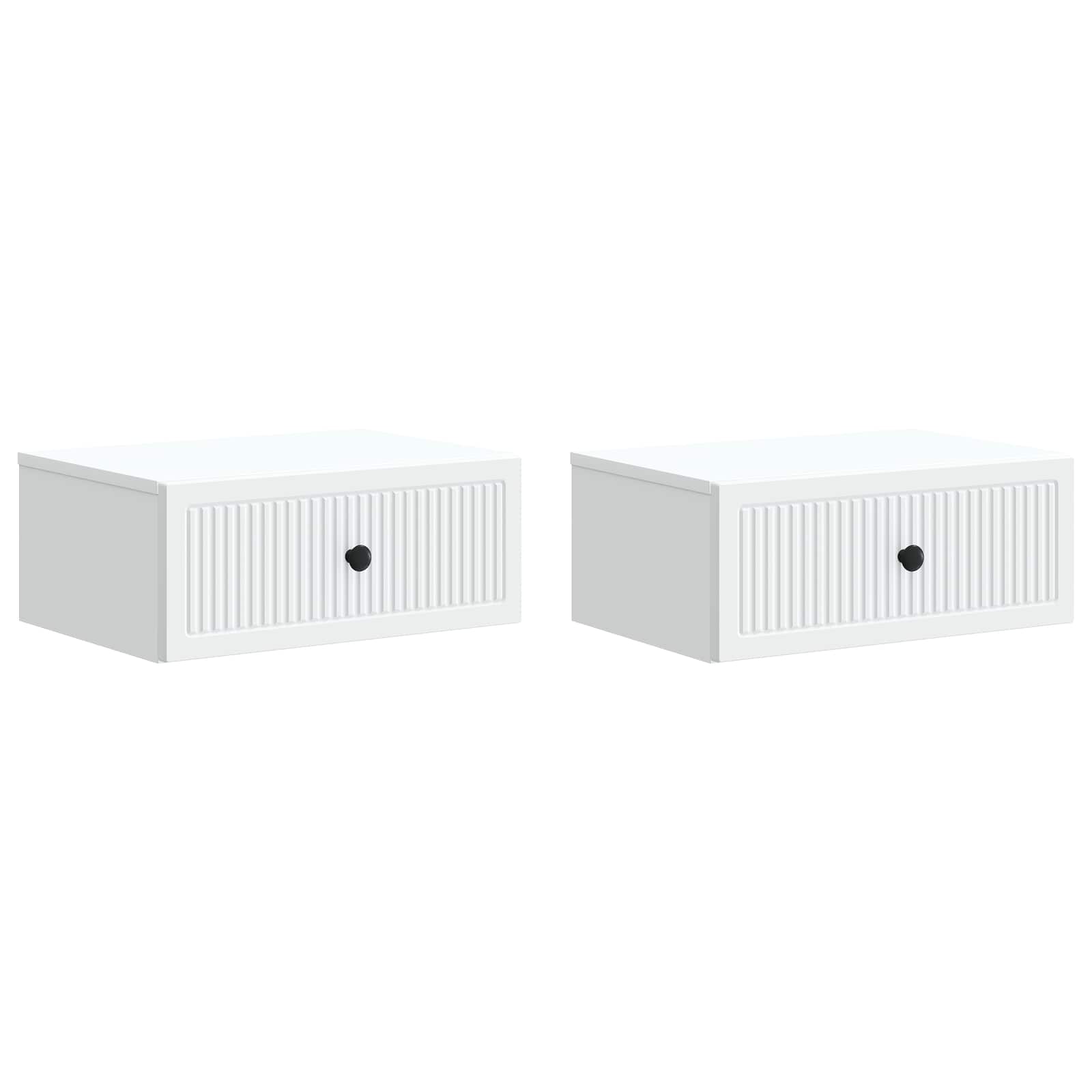 Cabinet de chevet avec tiroir 2 pcs Blanc 49 x 34,5 x 20 cm - XIOS