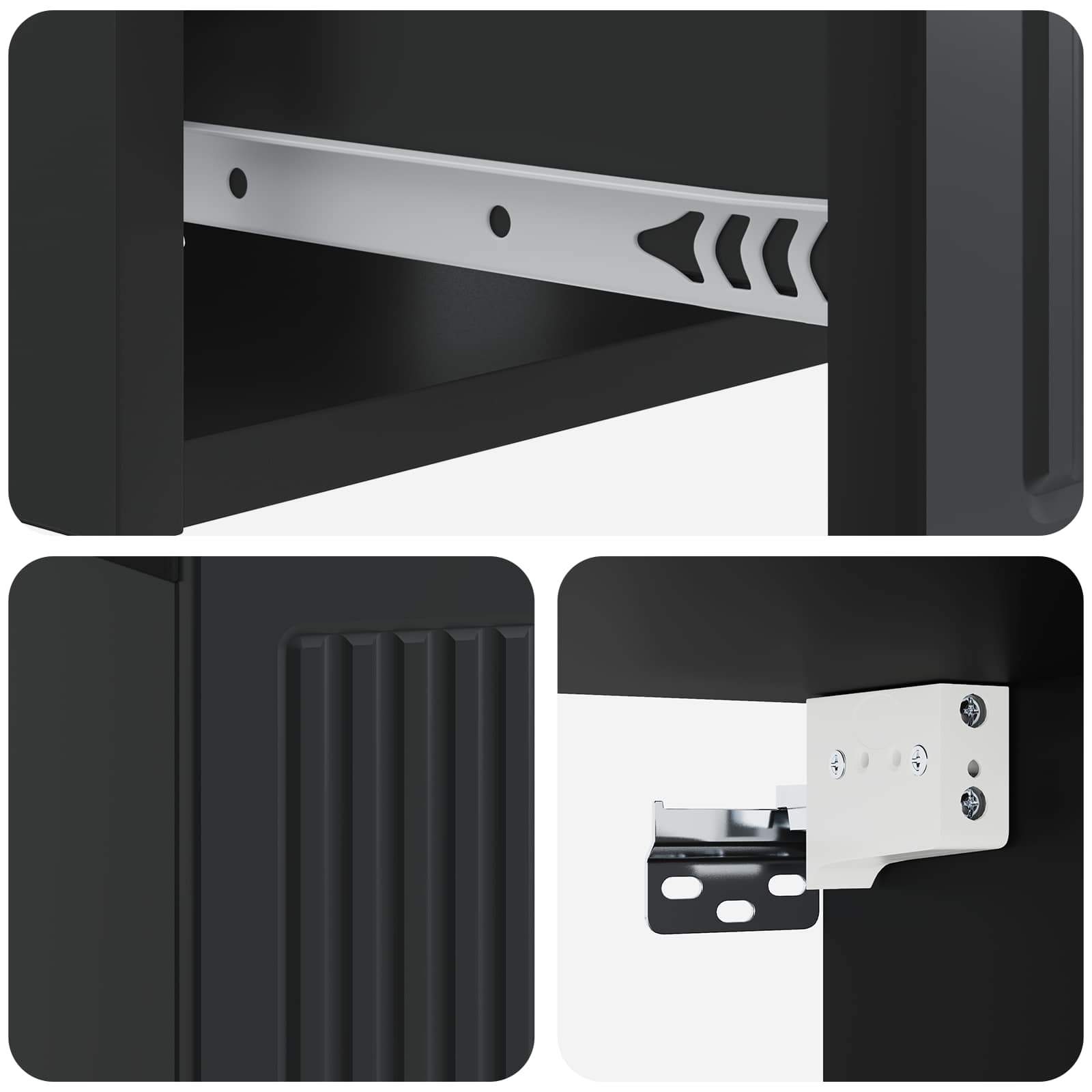 Cabinet de chevet avec tiroir 2 pcs Noir 49 x 34,5 x 20 cm - XIOS