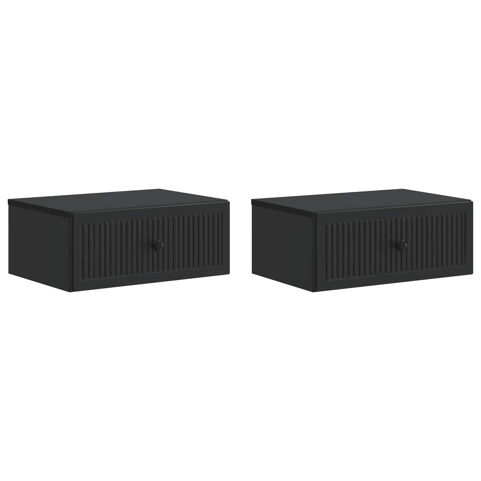 Cabinet de chevet avec tiroir 2 pcs Noir 49 x 34,5 x 20 cm - XIOS
