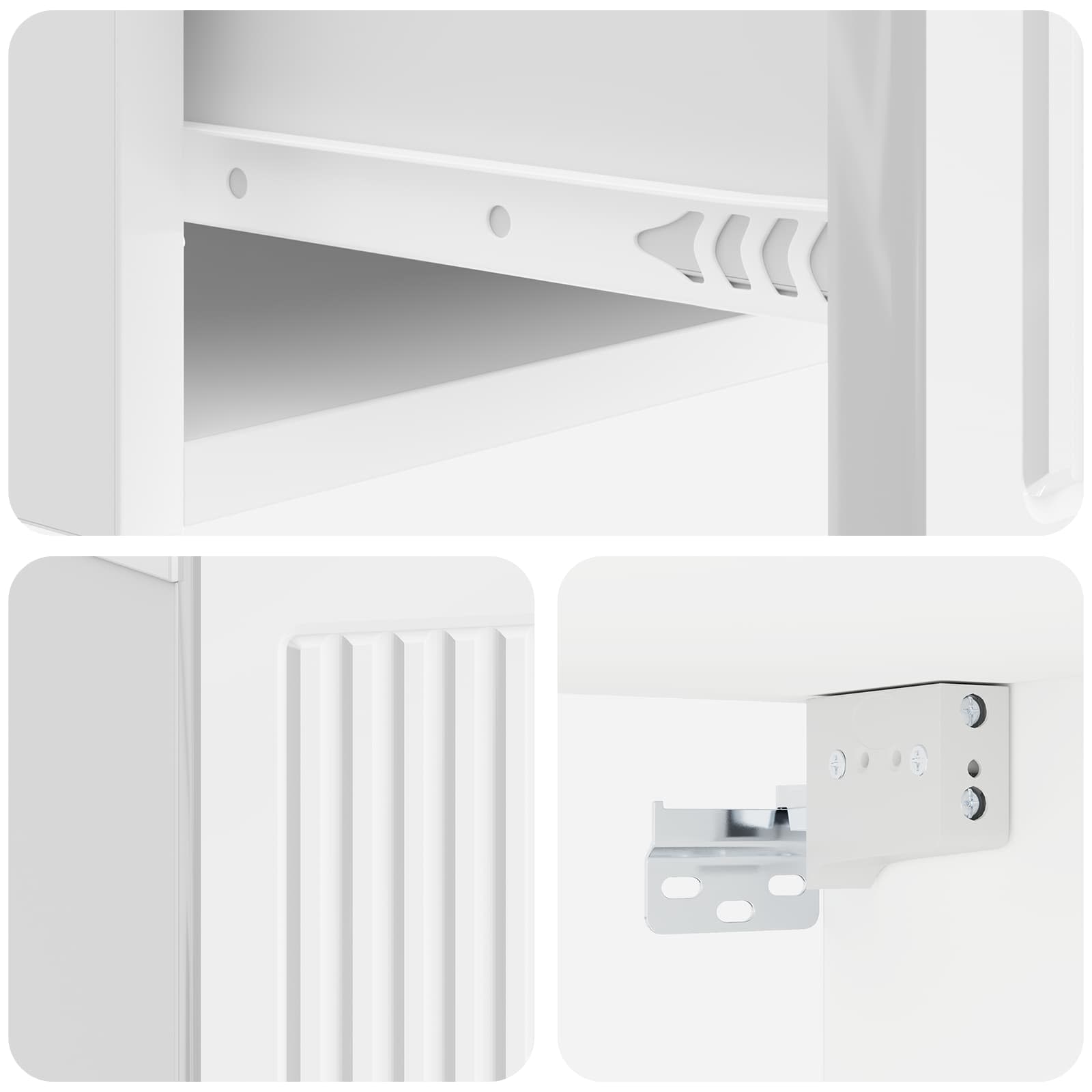 Cabinet de chevet 2 pcs Blanc brillant 49 x 34,5 x 20 cm - XIOS