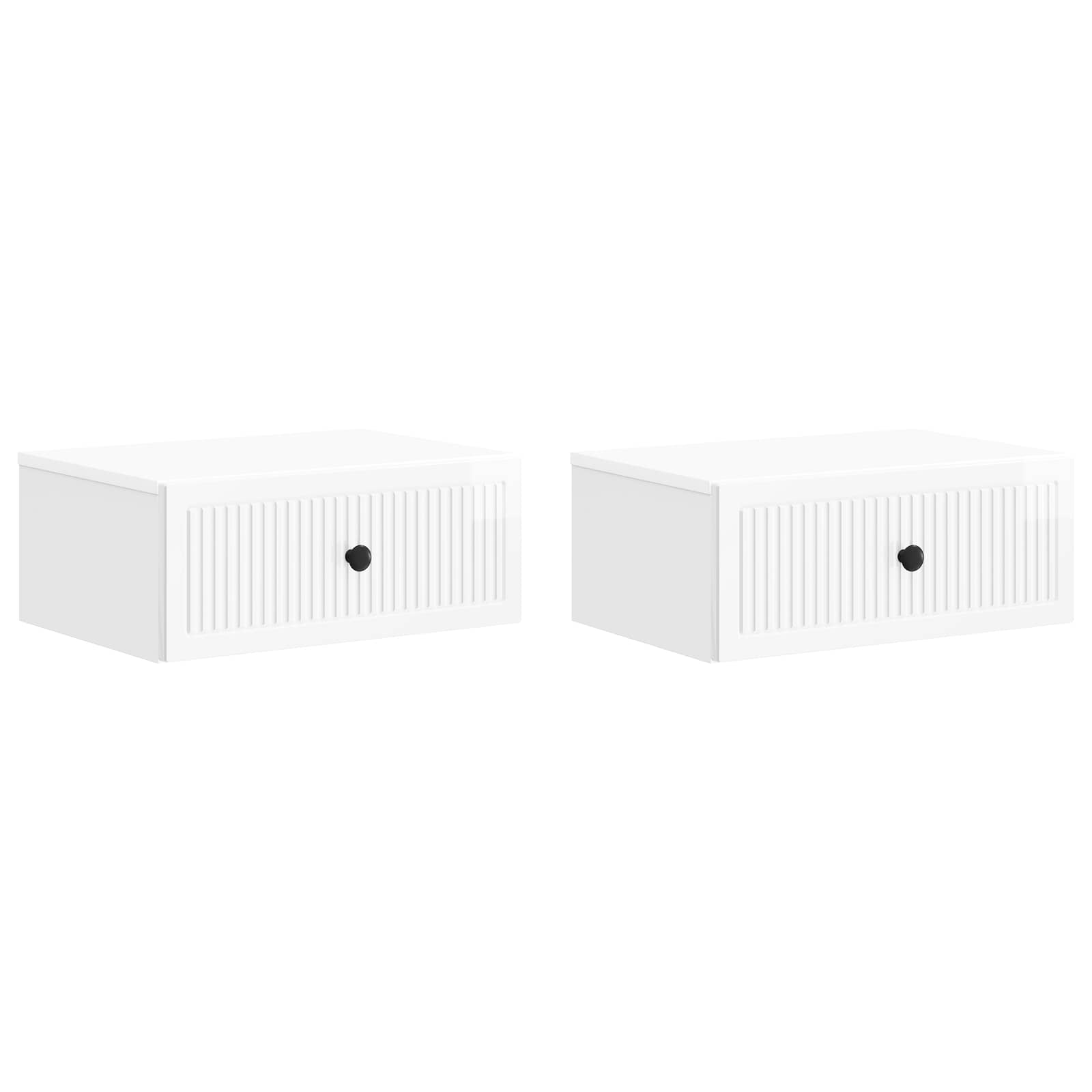Cabinet de chevet 2 pcs Blanc brillant 49 x 34,5 x 20 cm - XIOS