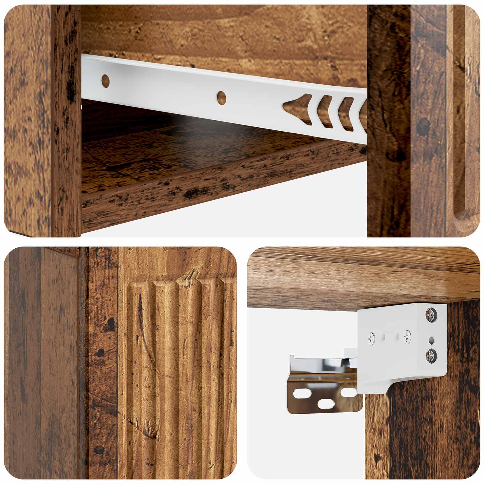 Cabinet de chevet 2 pcs Bois ancien 49 x 34,5 x 20 cm - XIOS