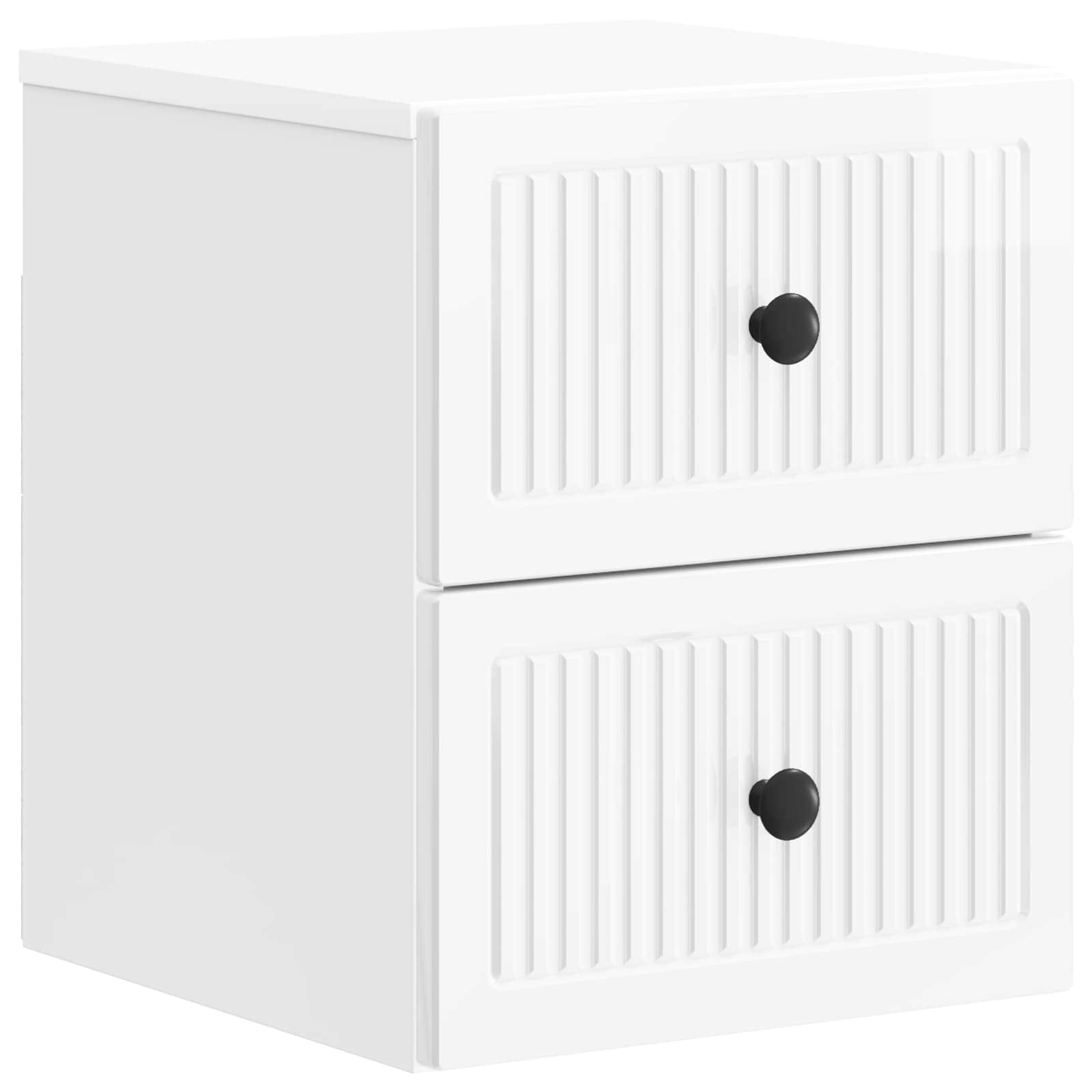 Cabinet de chevet mural 2 pcs Blanc brillant 33 x 34,5 x 40 cm - XIOS