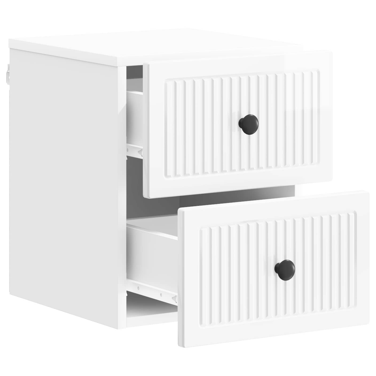 Cabinet de chevet mural 2 pcs Blanc brillant 33 x 34,5 x 40 cm - XIOS