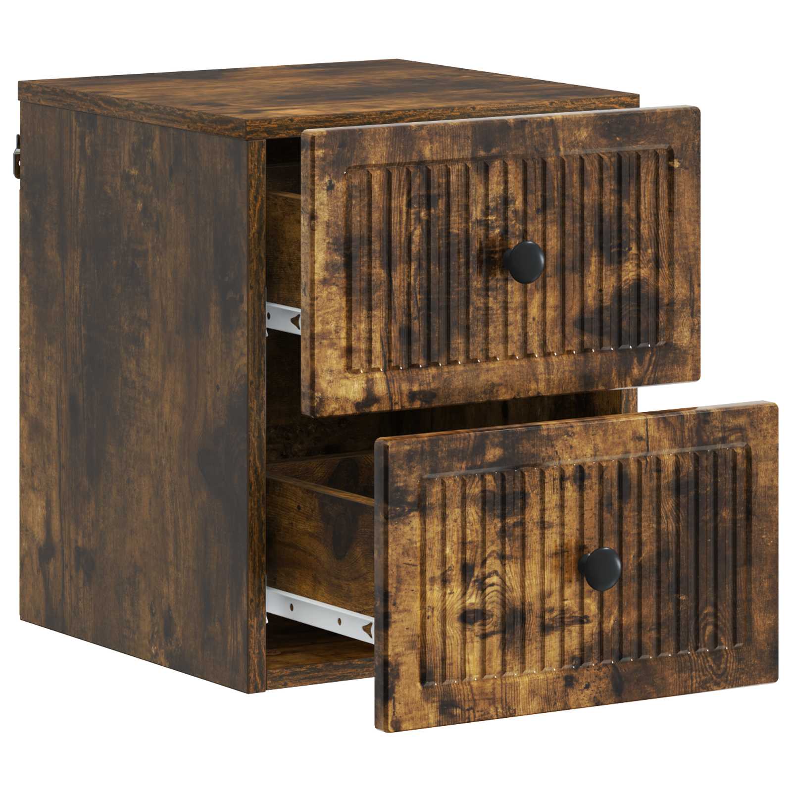 Cabinet de chevet mural 2 pcs Chêne fumé 33 x 34,5 x 40 cm - XIOS