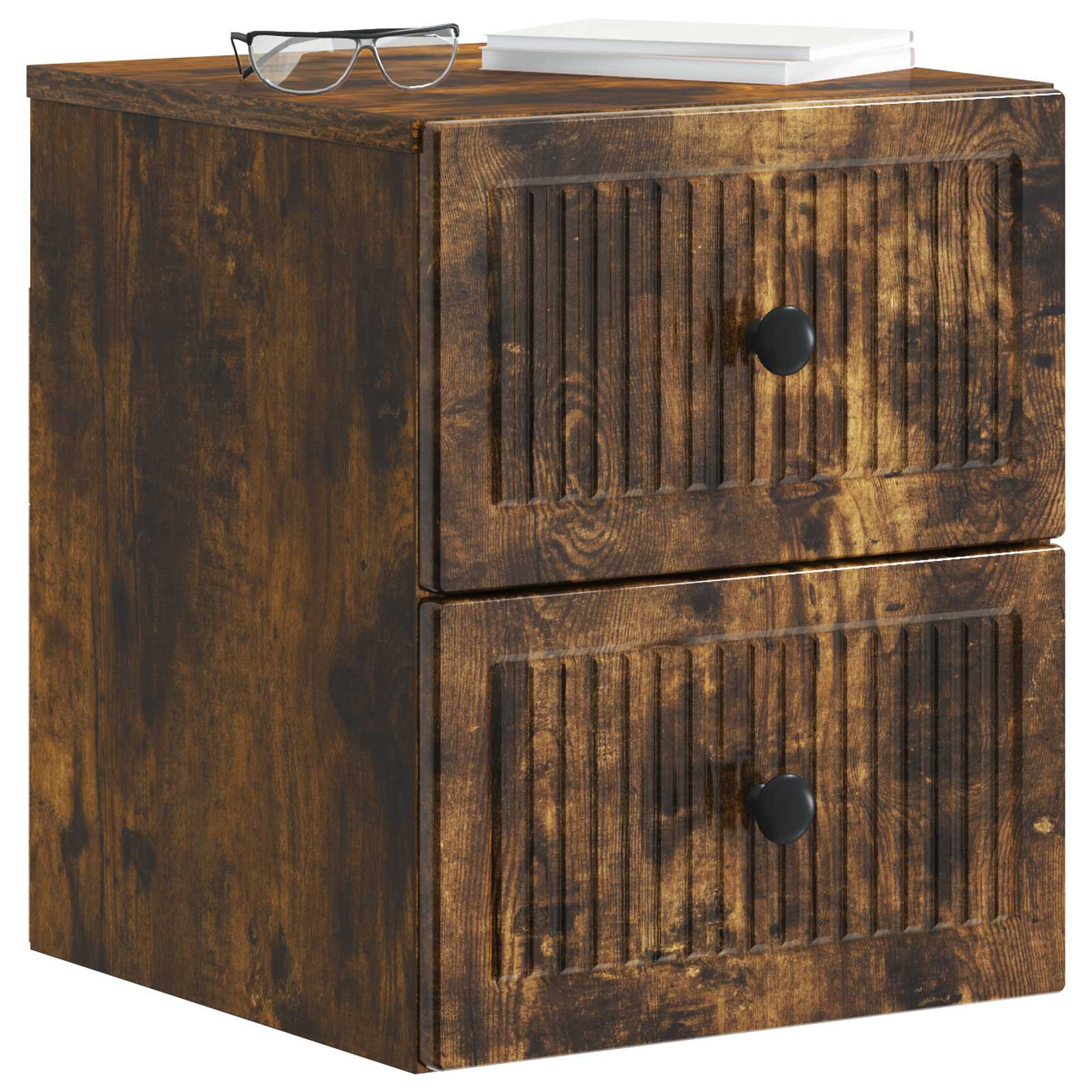 Cabinet de chevet mural 2 pcs Chêne fumé 33 x 34,5 x 40 cm - XIOS