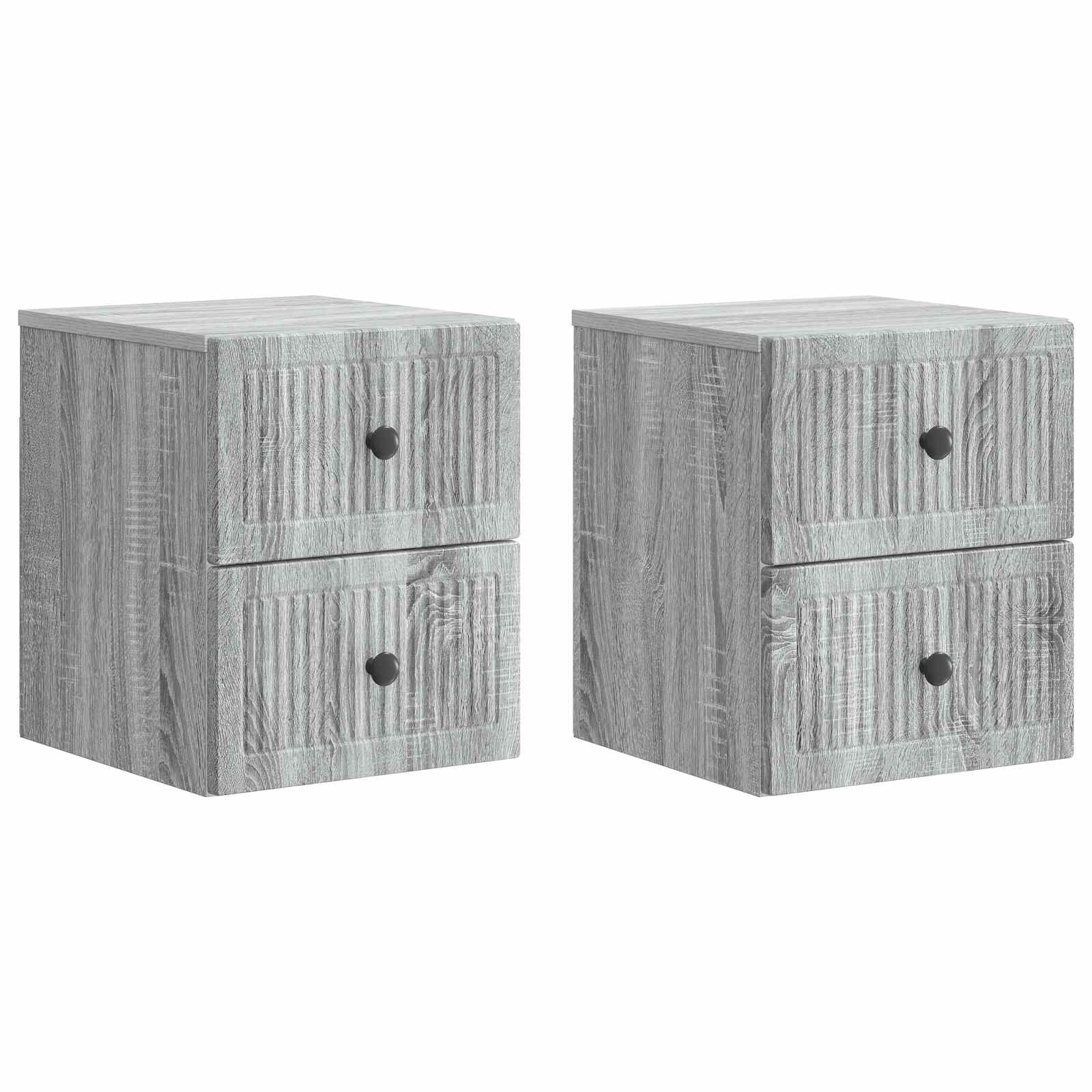 Cabinet de chevet mural 2 pcs Sonoma gris 33 x 34,5 x 40 cm - XIOS