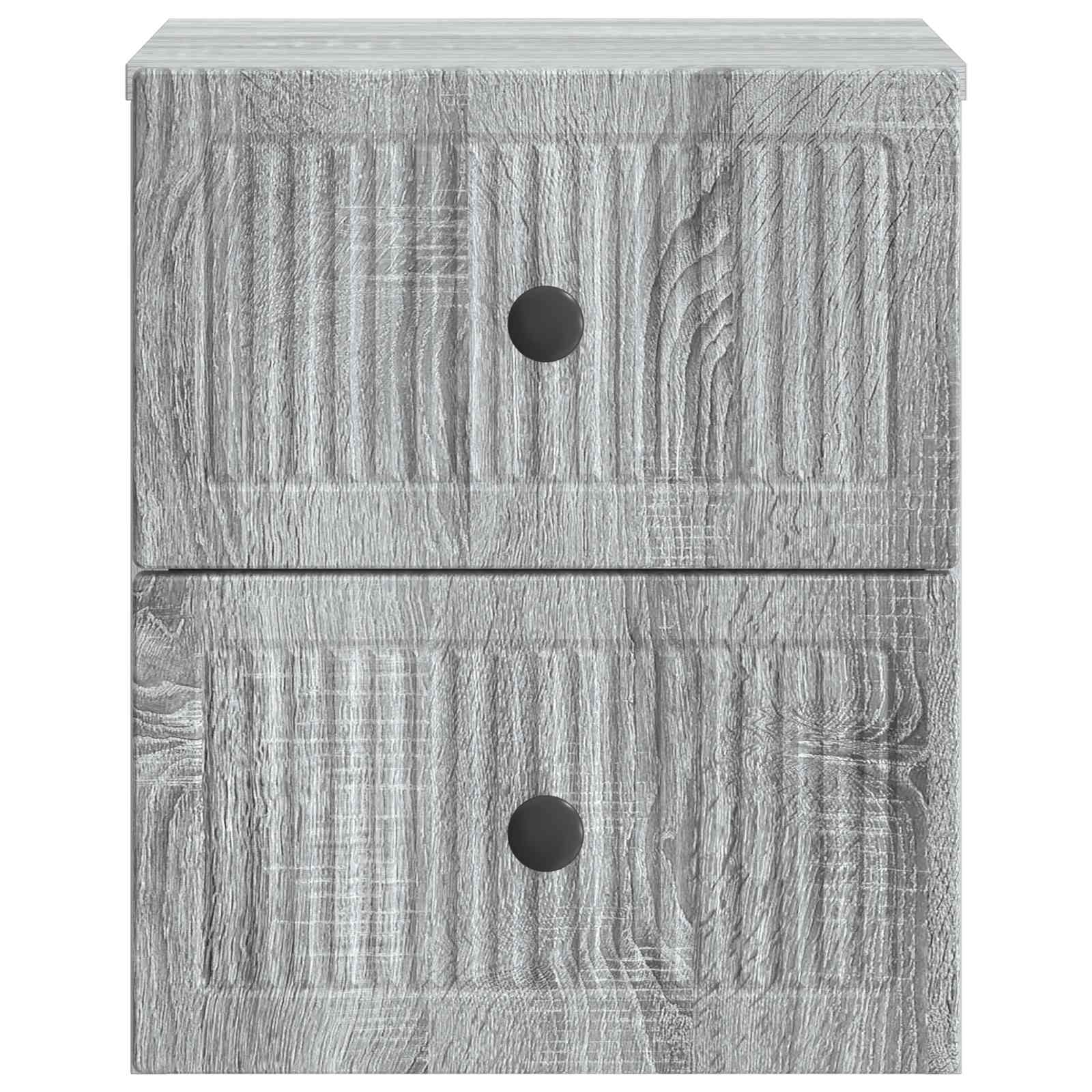 Cabinet de chevet mural 2 pcs Sonoma gris 33 x 34,5 x 40 cm - XIOS
