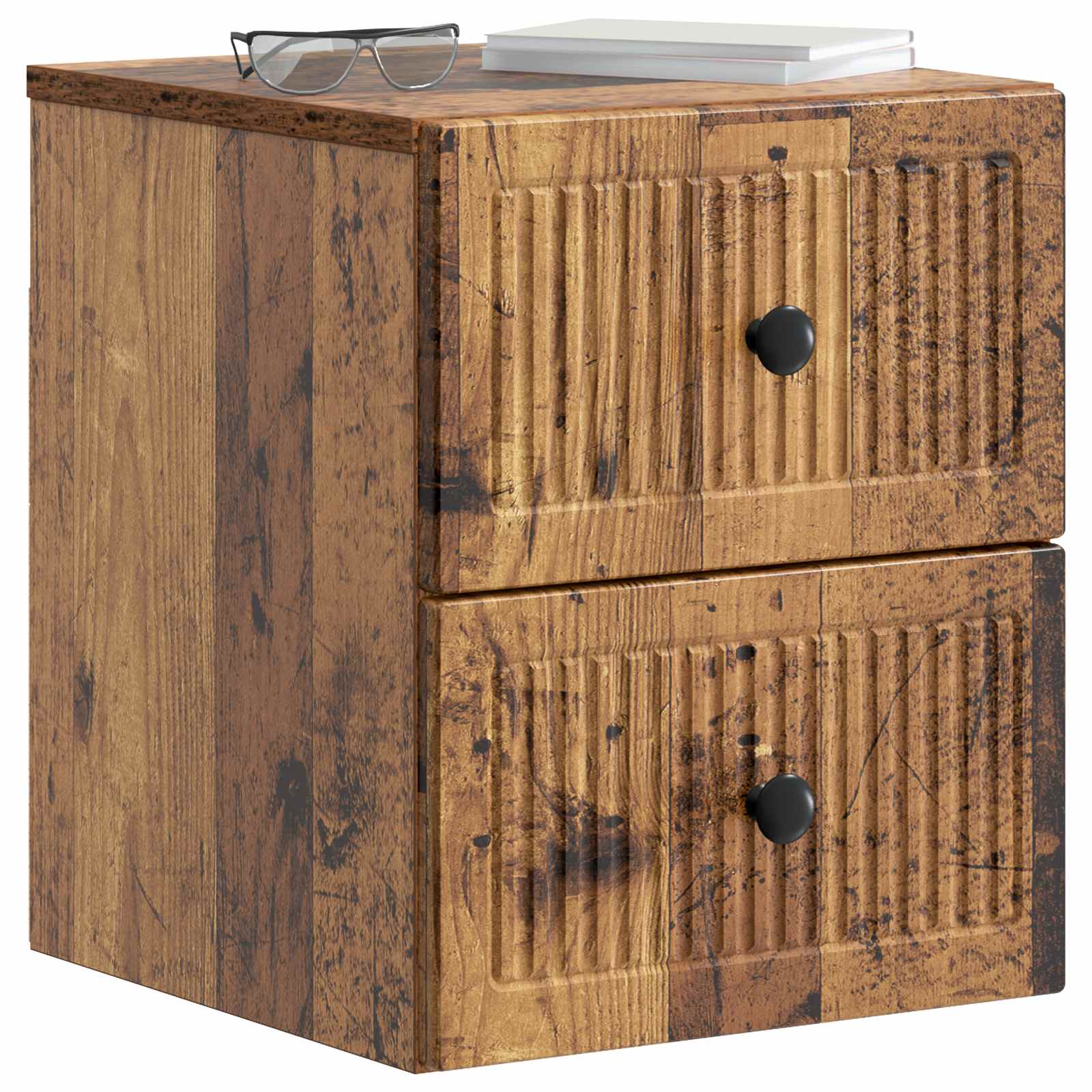 Cabinet de chevet mural 2 pcs Bois ancien 33 x 34,5 x 40 cm - XIOS