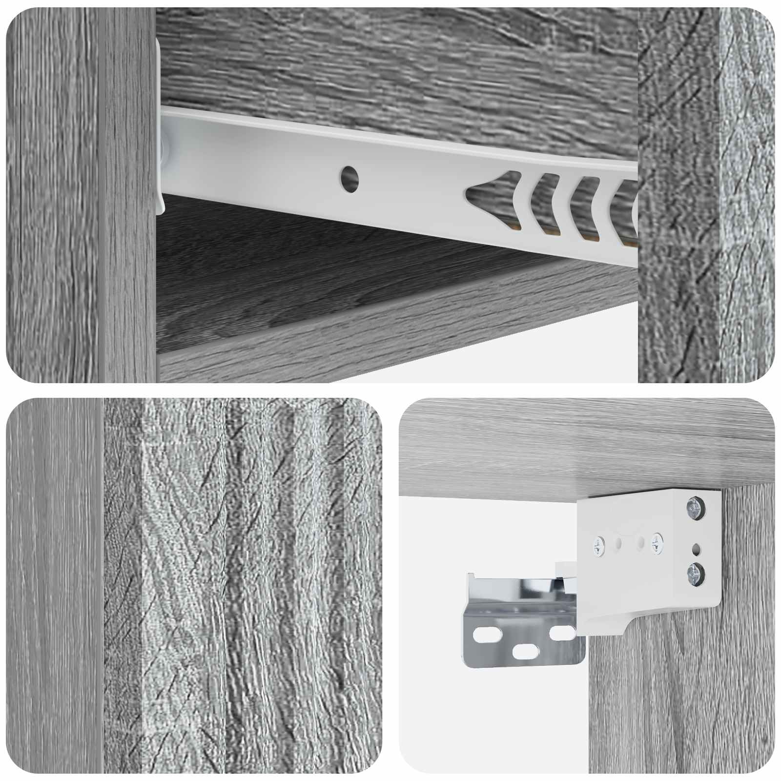 Table d'appoint murale Sonoma gris 87,5 x 34,5 x 17 cm - XIOS