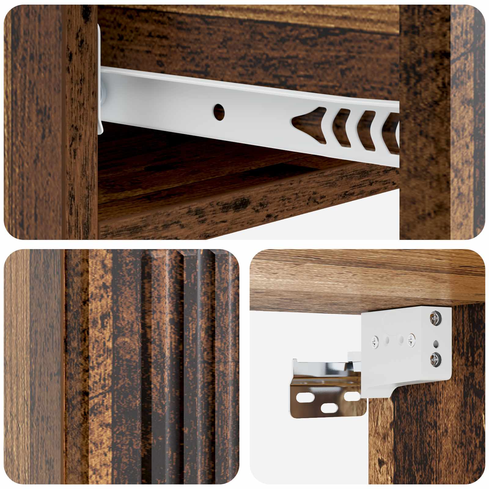 Table d'appoint murale Bois ancien 87,5 x 34,5 x 17 cm - XIOS