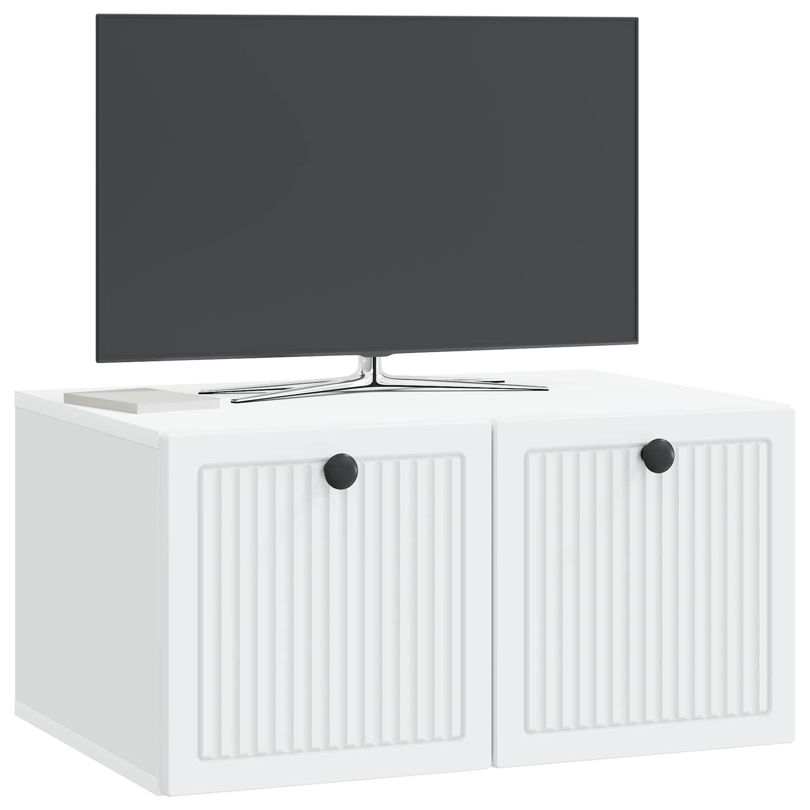 Meuble TV mural Blanc 59,5 x 41 x 30 cm Bois d'ingénierie - XIOS
