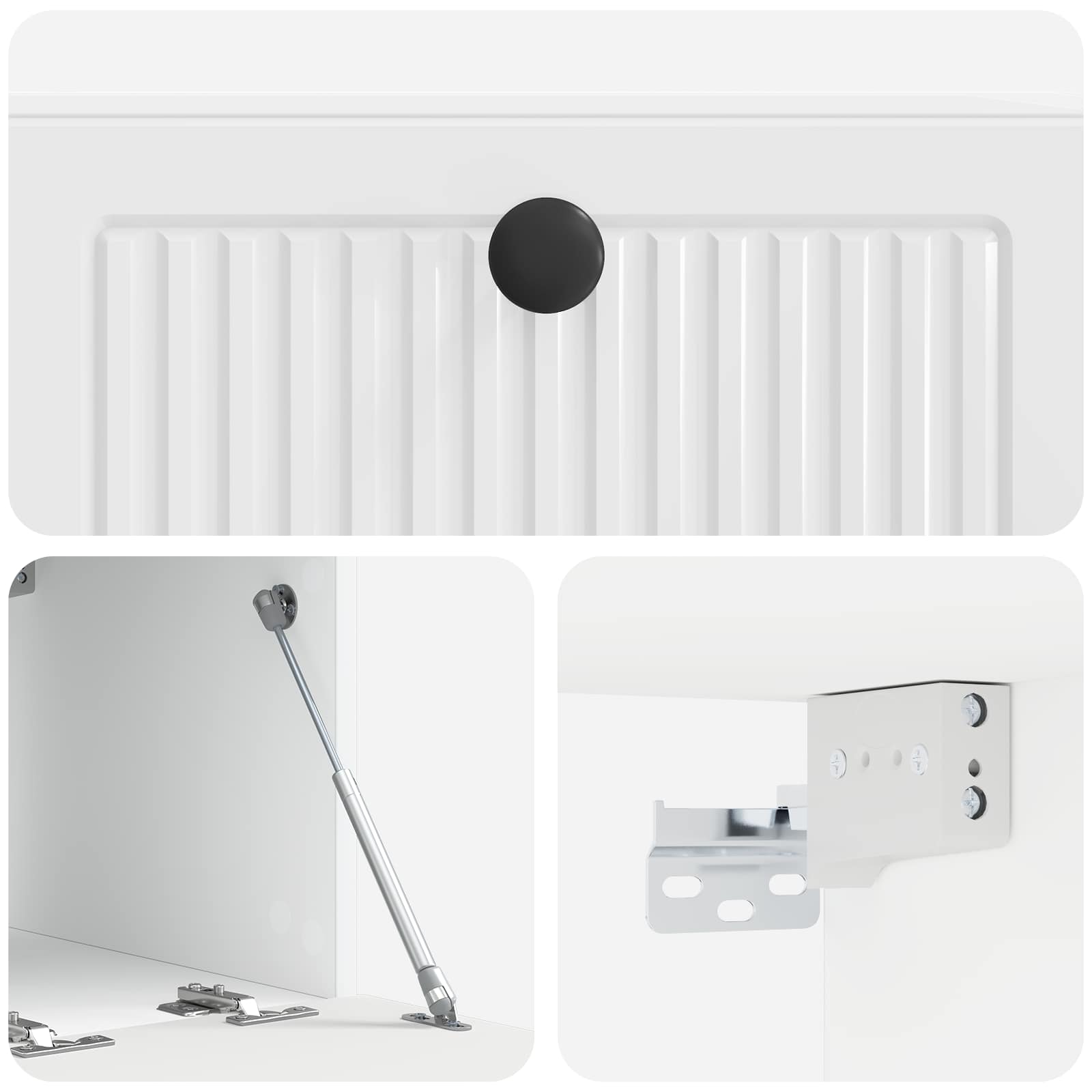 Meuble TV mural Montage mural Blanc brillant 59,5 x 41 x 30 cm - XIOS