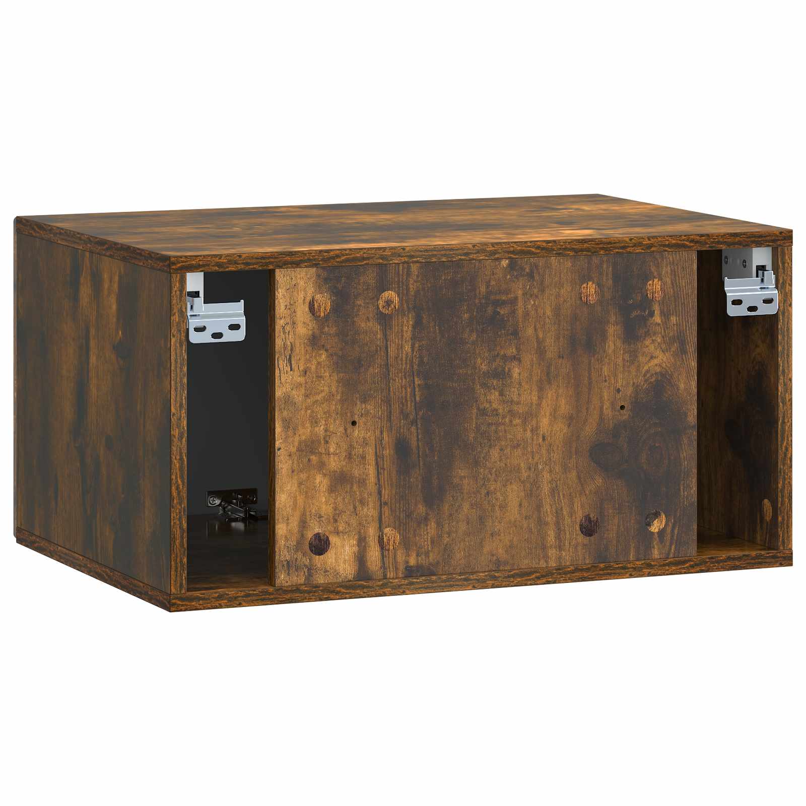 Meuble TV mural Chêne fumé 59,5 x 41 x 30 cm Bois d'ingénierie - XIOS