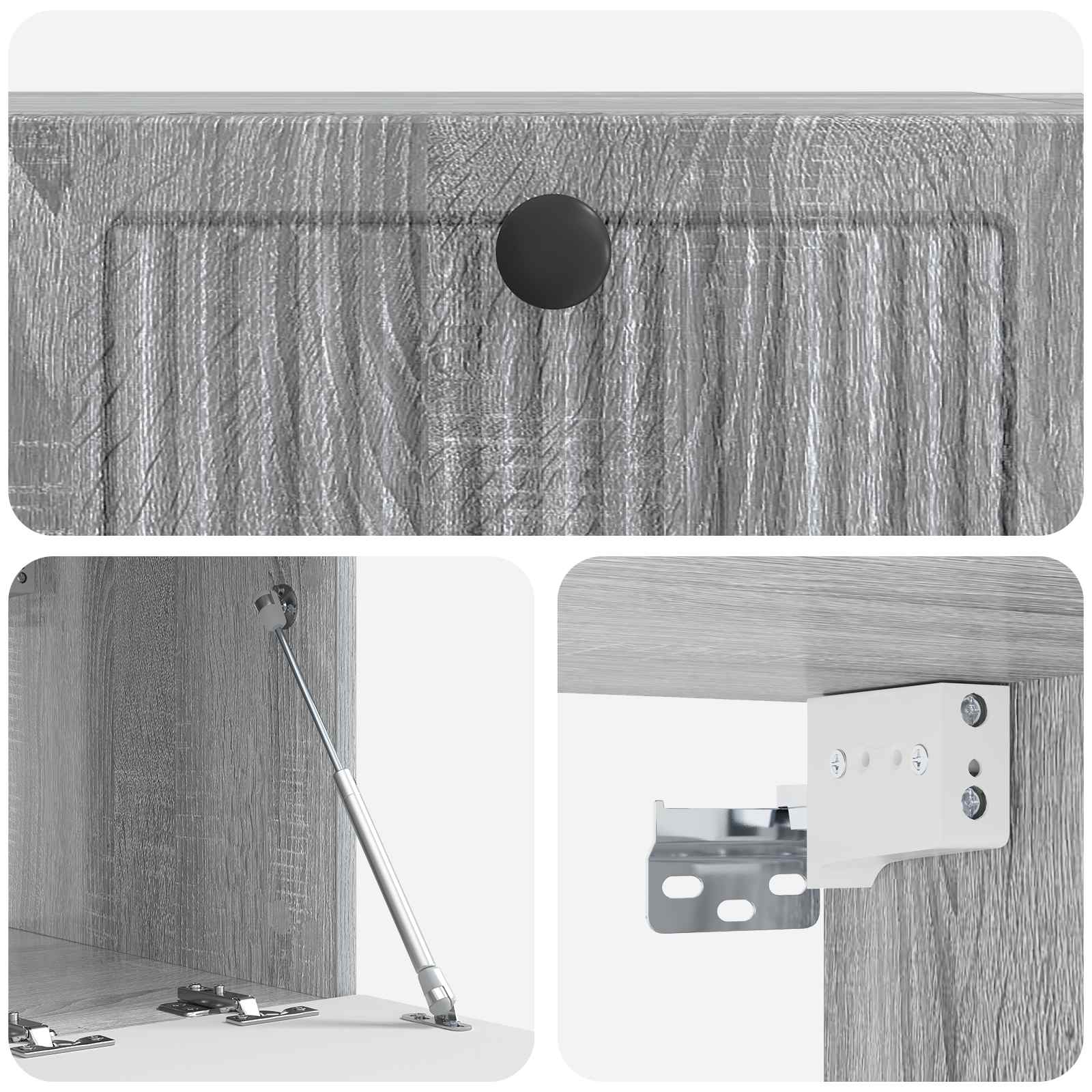 Meuble TV mural Sonoma gris 59,5 x 41 x 30 cm Bois d'ingénierie - XIOS