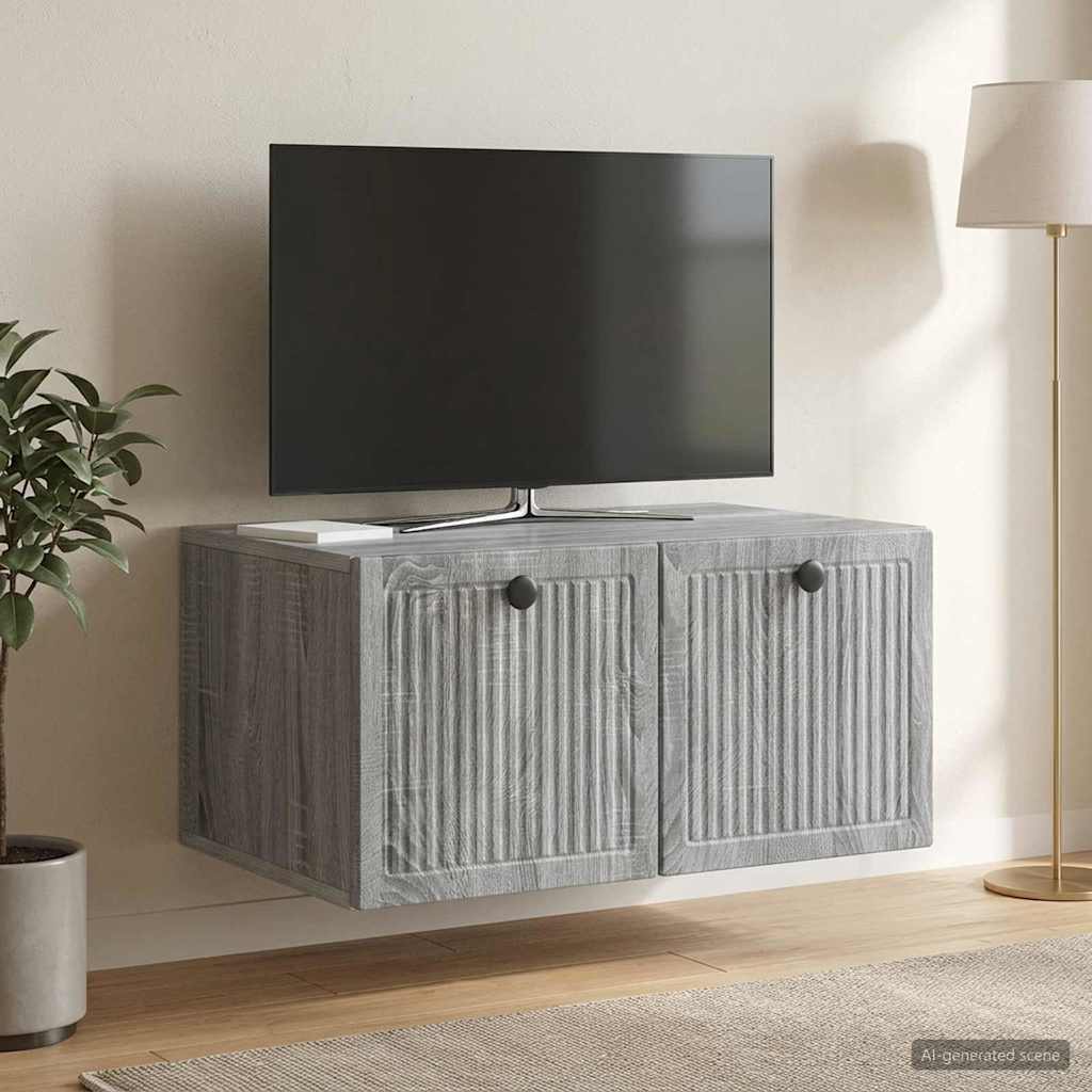 Meuble TV mural Sonoma gris 59,5 x 41 x 30 cm Bois d'ingénierie - XIOS