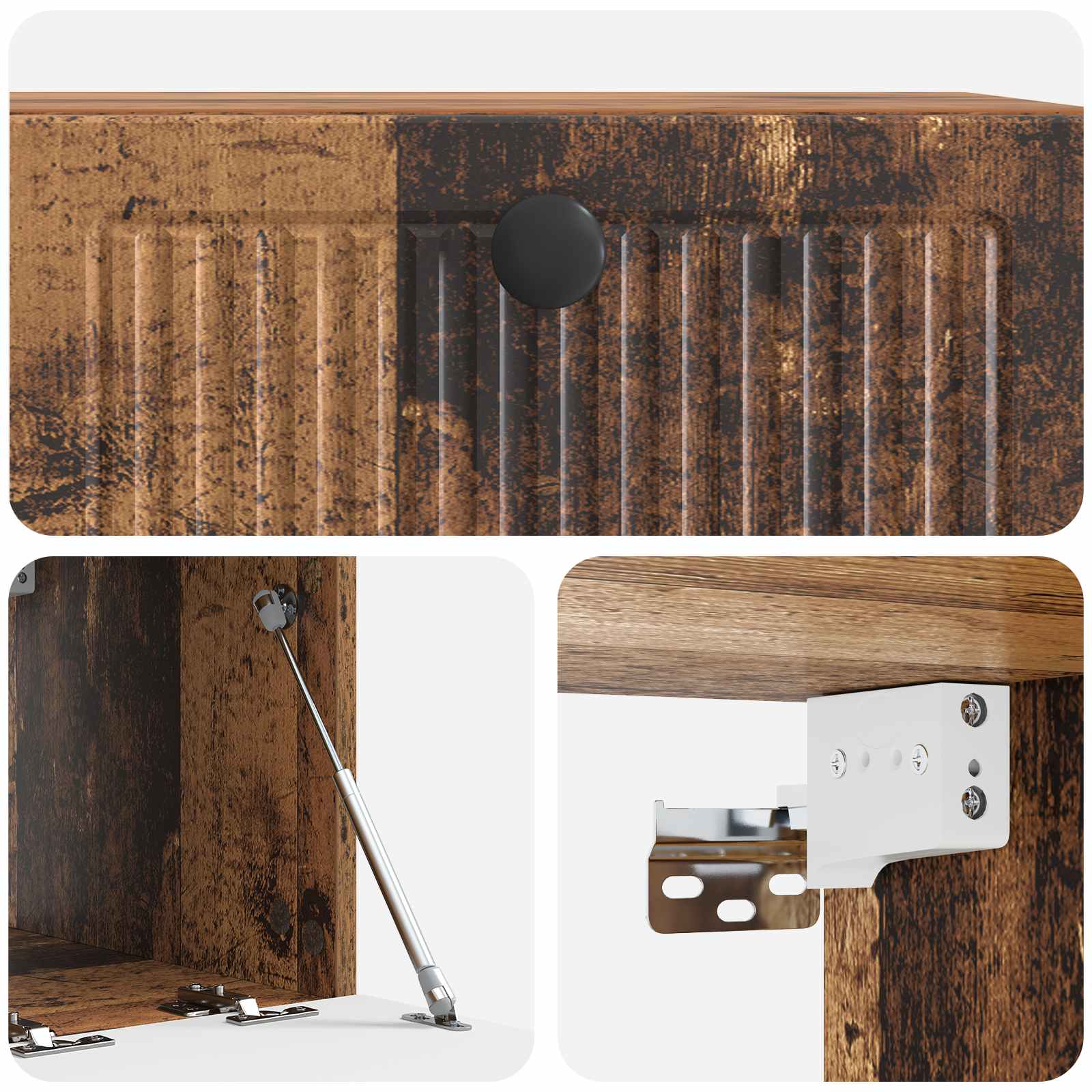 Meuble TV mural Bois ancien 59,5 x 41 x 30 cm Bois d'ingénierie - XIOS