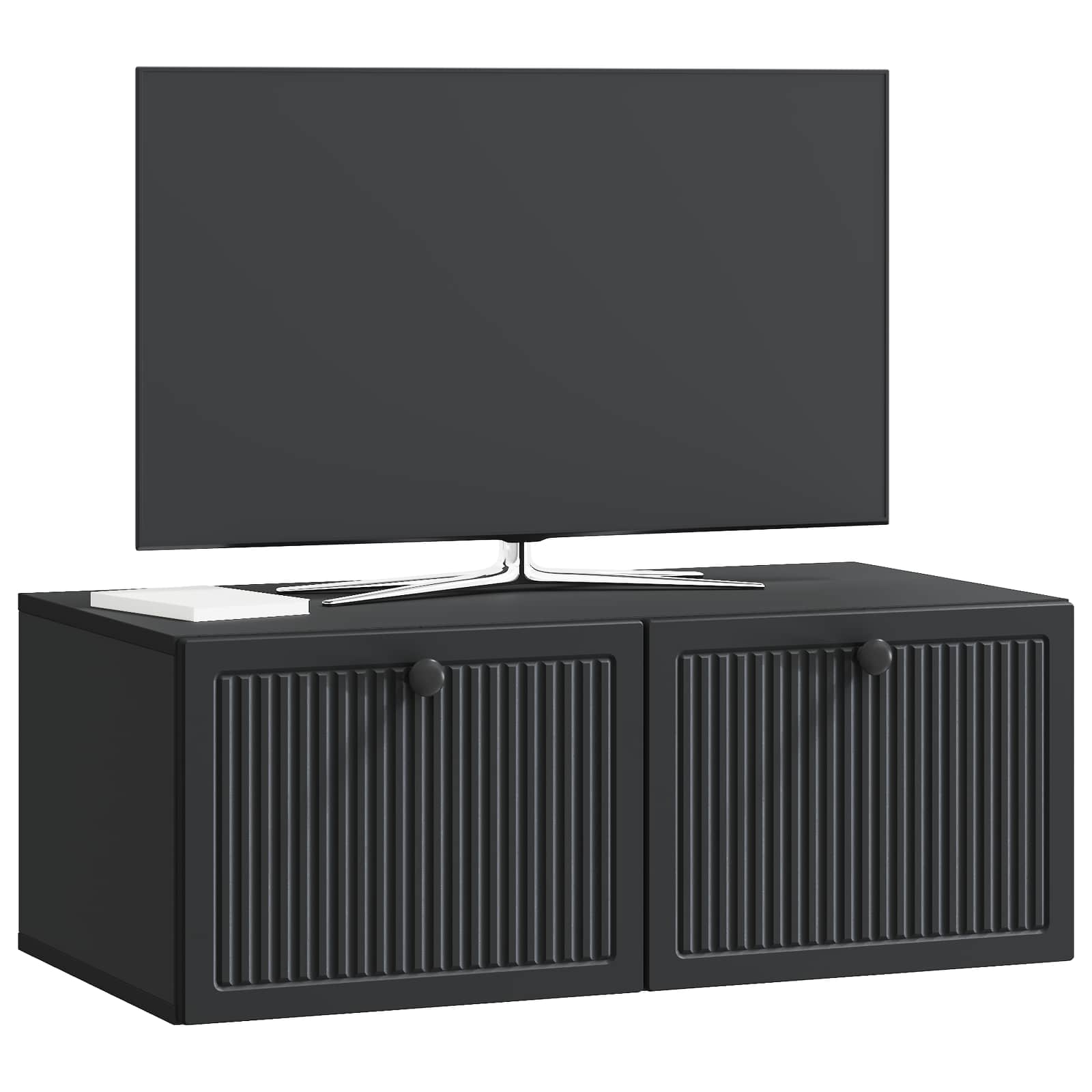 Meuble TV mural Noir 78,5 x 41 x 30 cm Bois d'ingénierie - XIOS