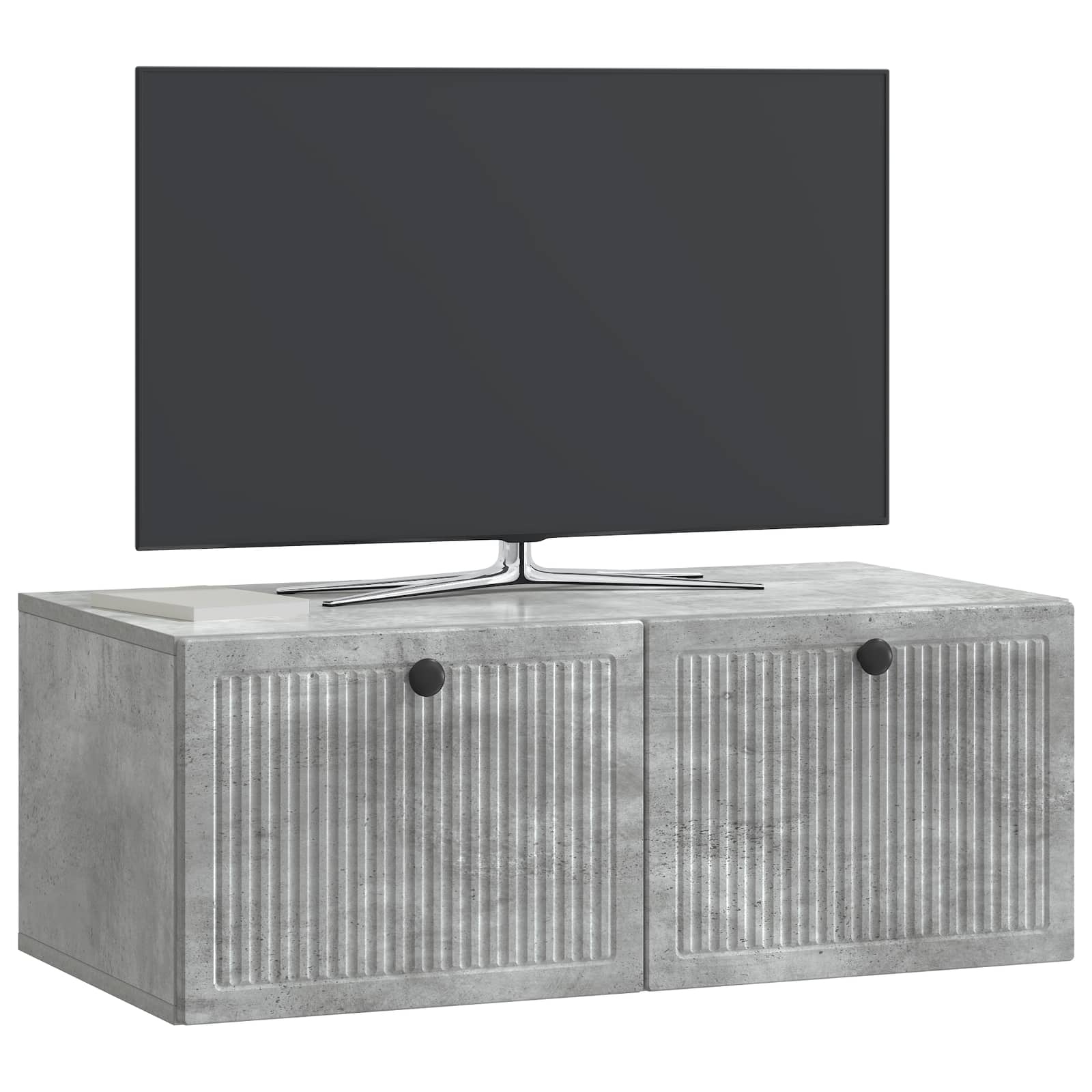 Meuble TV mural Gris béton 78,5 x 41 x 30 cm Bois d'ingénierie - XIOS