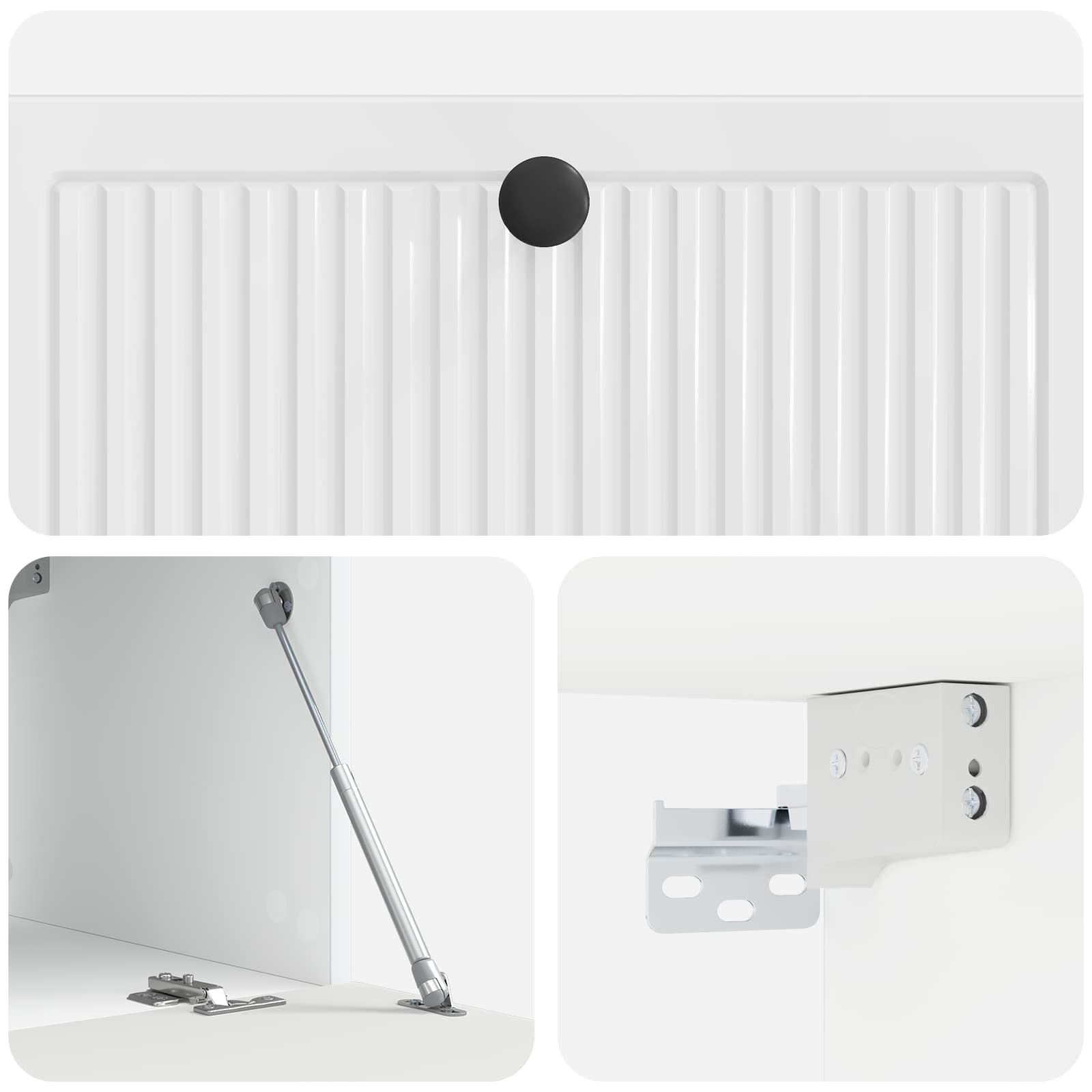 Meuble TV mural Montage mural Blanc brillant 78,5 x 41 x 30 cm - XIOS