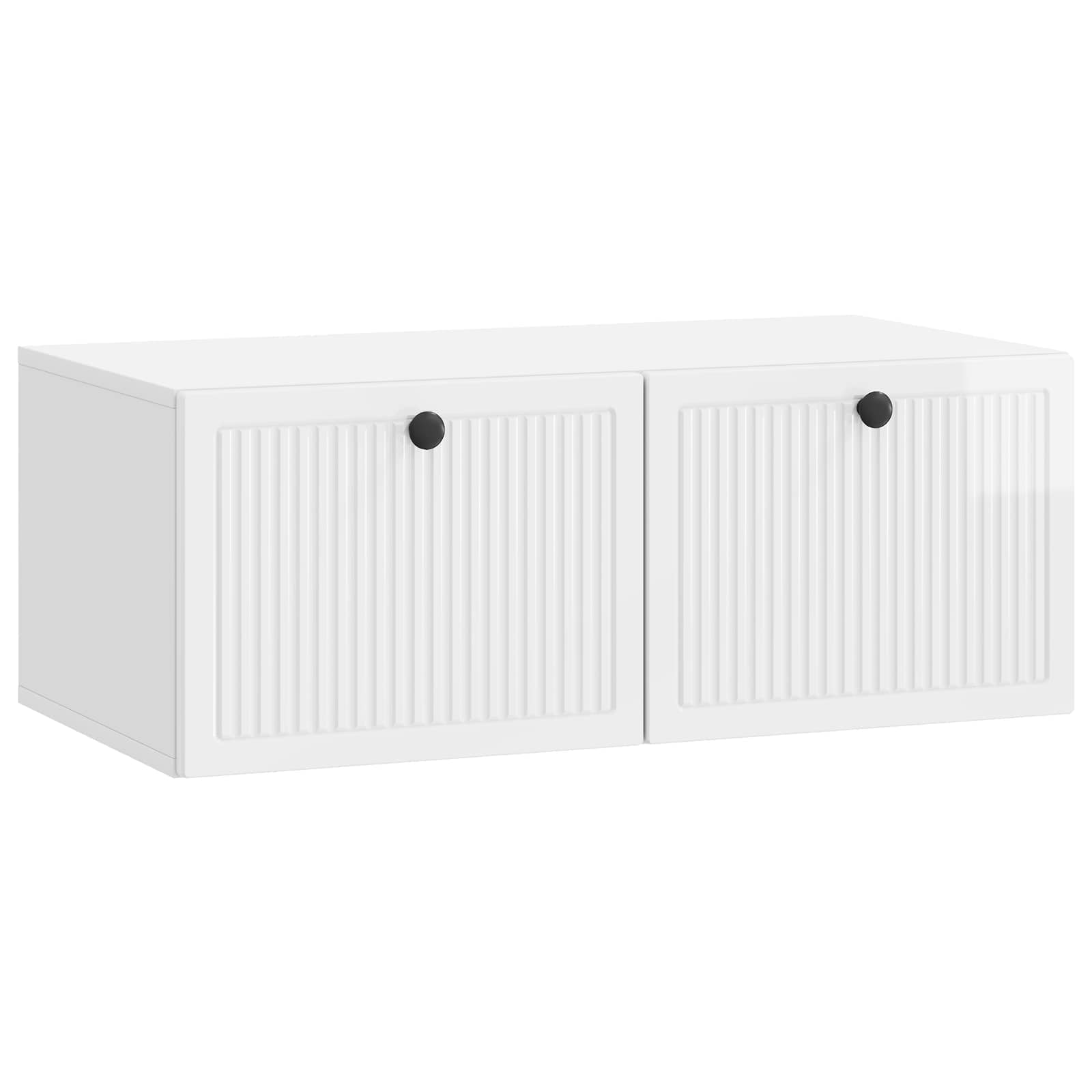 Meuble TV mural Montage mural Blanc brillant 78,5 x 41 x 30 cm - XIOS