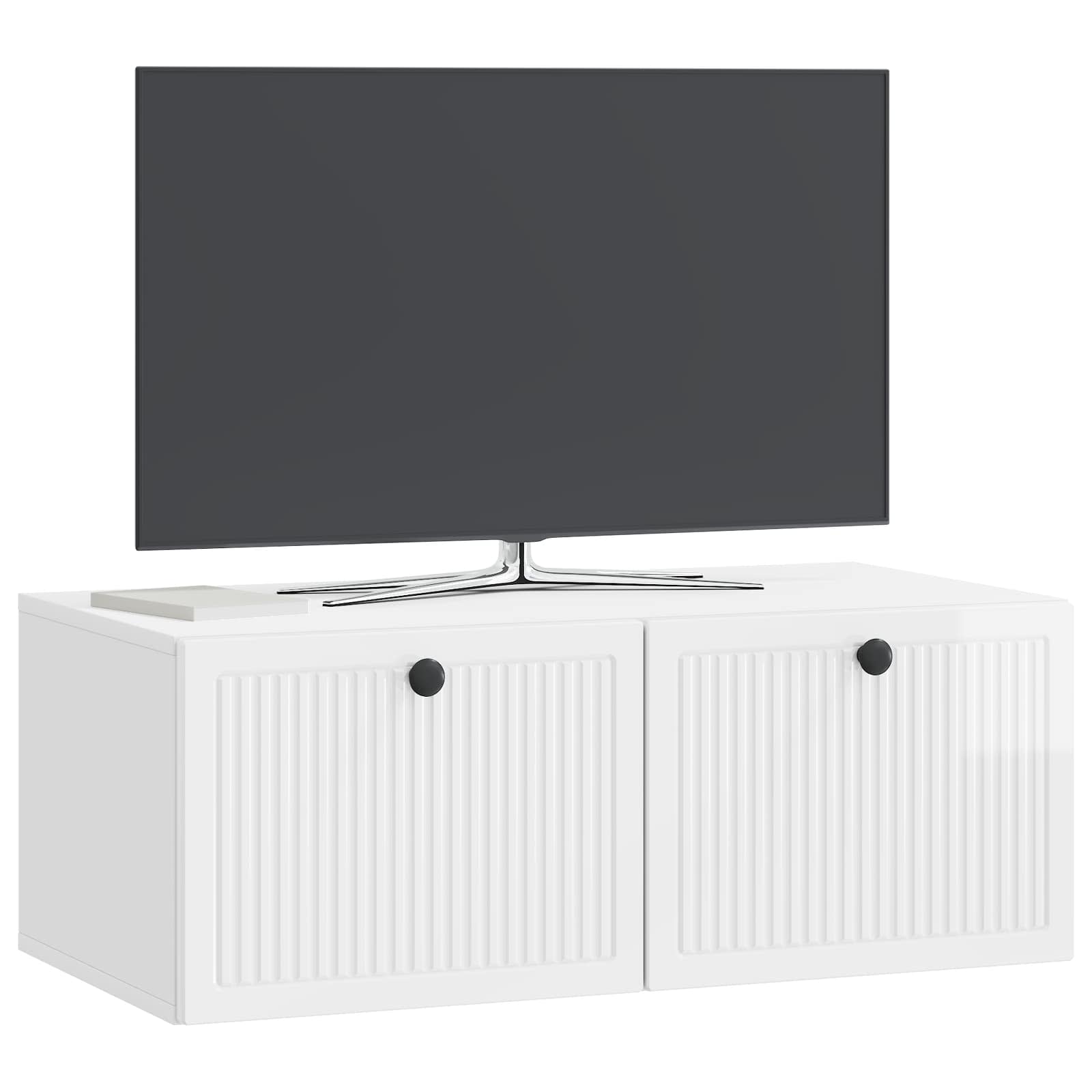 Meuble TV mural Montage mural Blanc brillant 78,5 x 41 x 30 cm - XIOS
