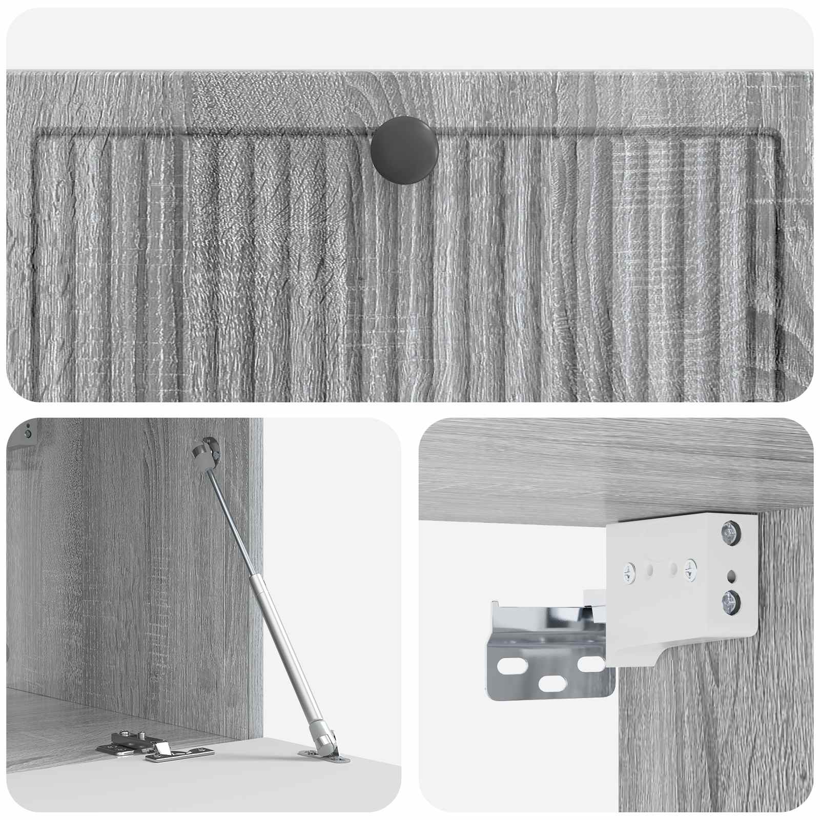 Meuble TV mural Sonoma gris 78,5 x 41 x 30 cm Bois d'ingénierie - XIOS