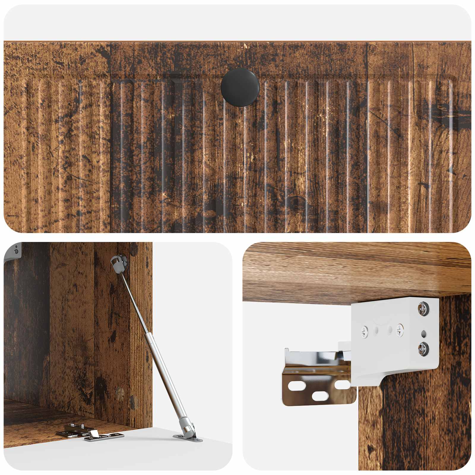 Meuble TV mural Bois ancien 78,5 x 41 x 30 cm Bois d'ingénierie - XIOS