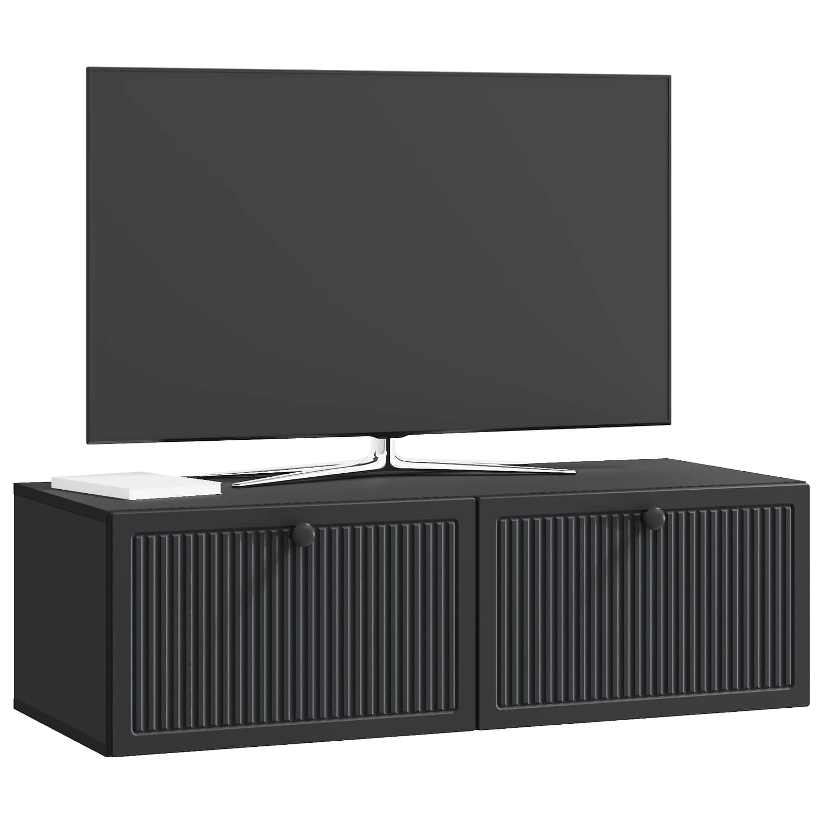 Meuble TV mural Noir 98 x 41 x 30 cm Bois d'ingénierie - XIOS