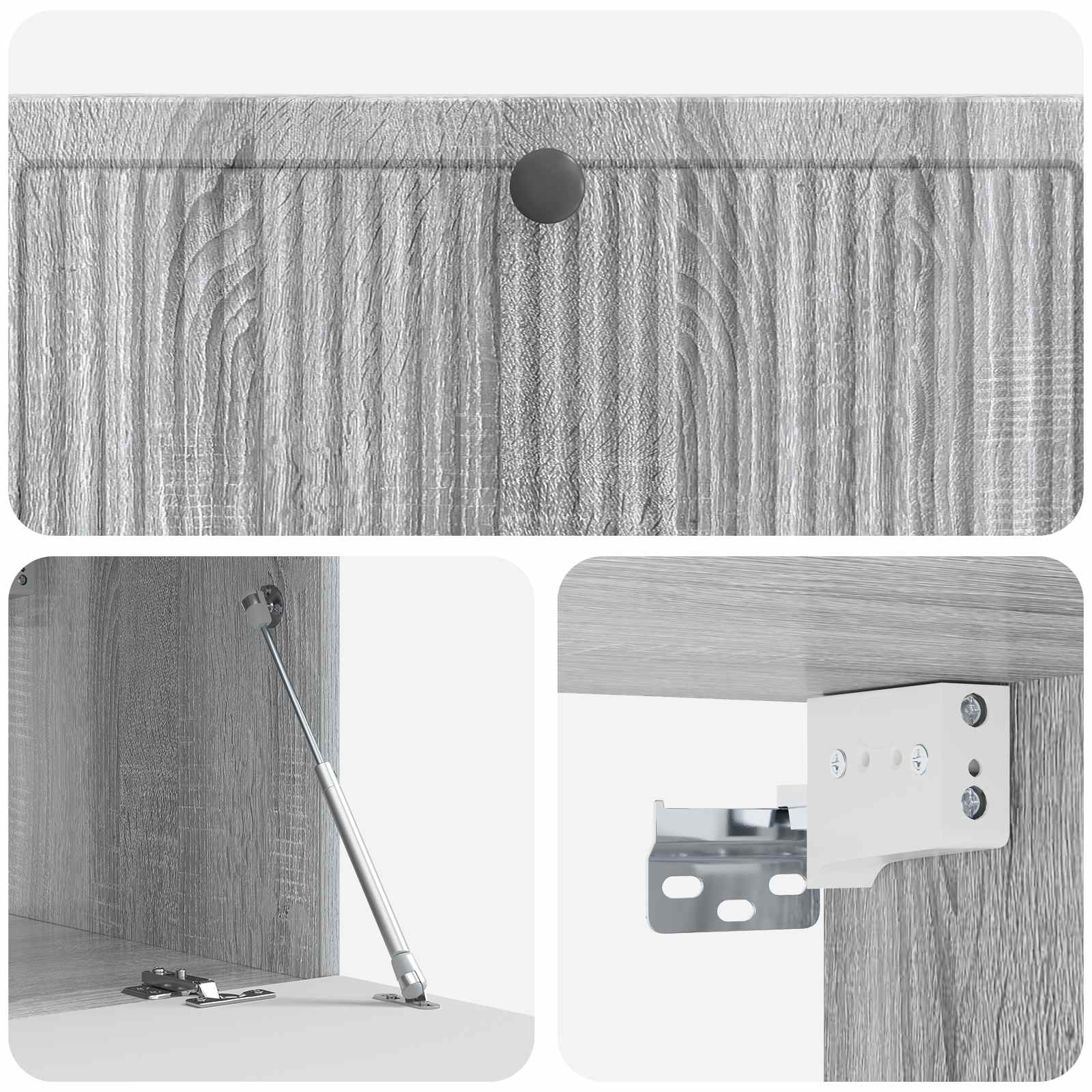 Meuble TV mural Sonoma gris 98 x 41 x 30 cm Bois d'ingénierie - XIOS