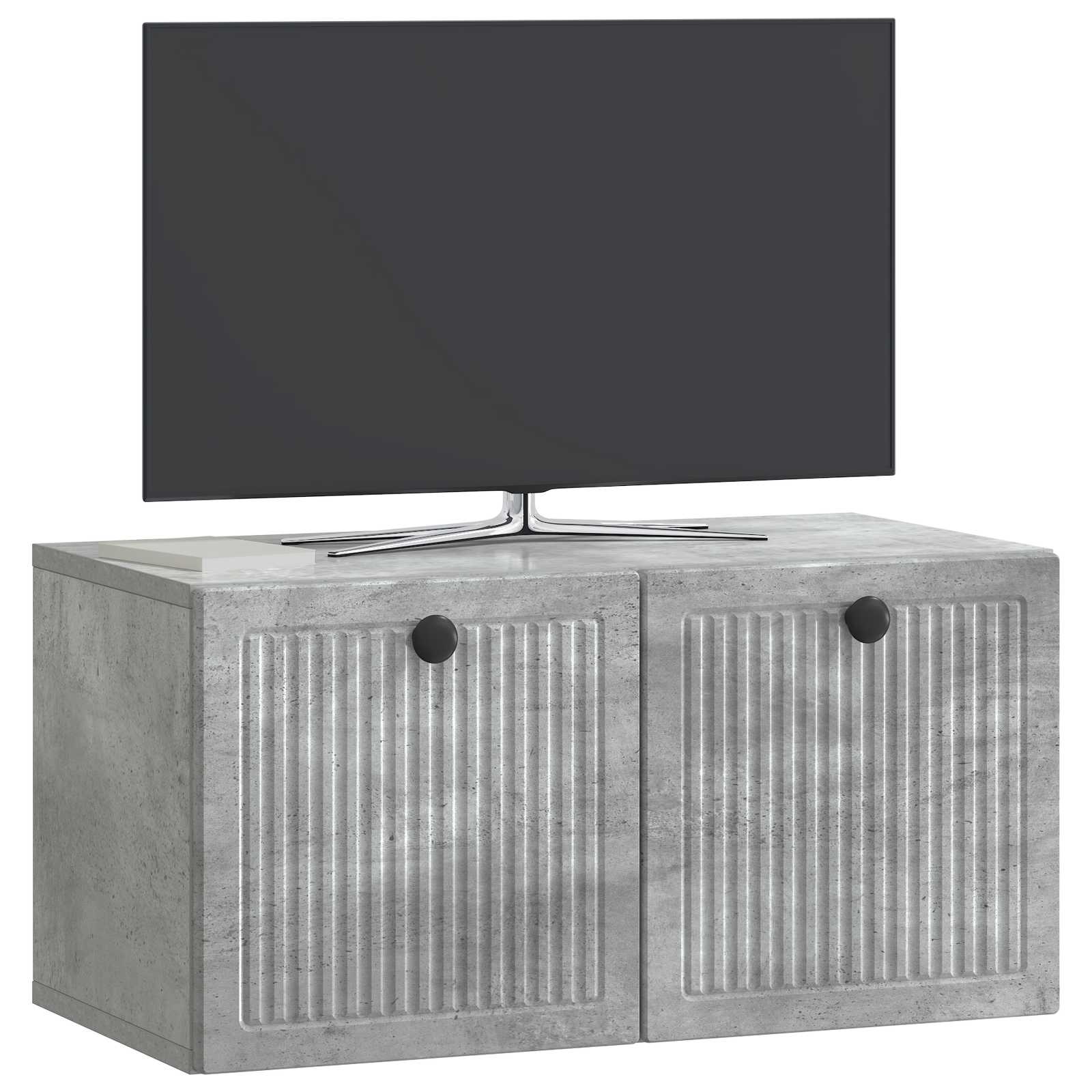 Meuble TV mural Gris béton 59,5 x 31 x 30 cm Bois d'ingénierie - XIOS