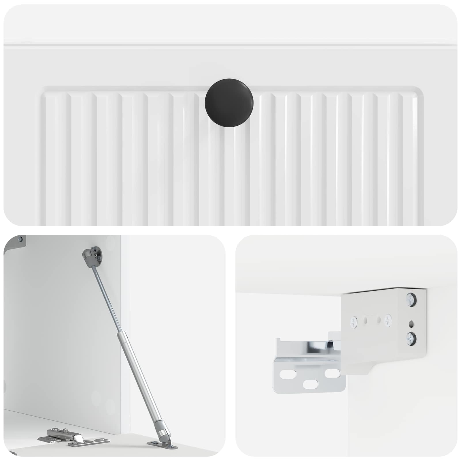 Meuble TV mural Montage mural Blanc brillant 59,5 x 31 x 30 cm - XIOS