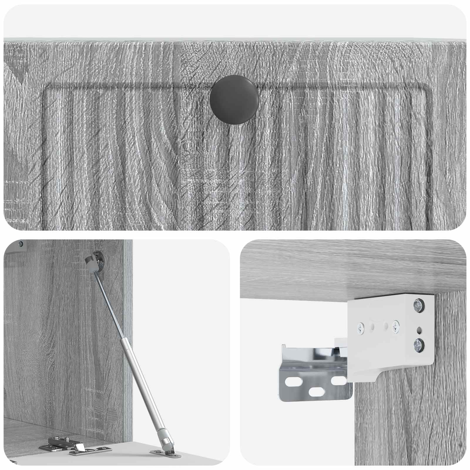 Meuble TV mural Sonoma gris 59,5 x 31 x 30 cm Bois d'ingénierie - XIOS