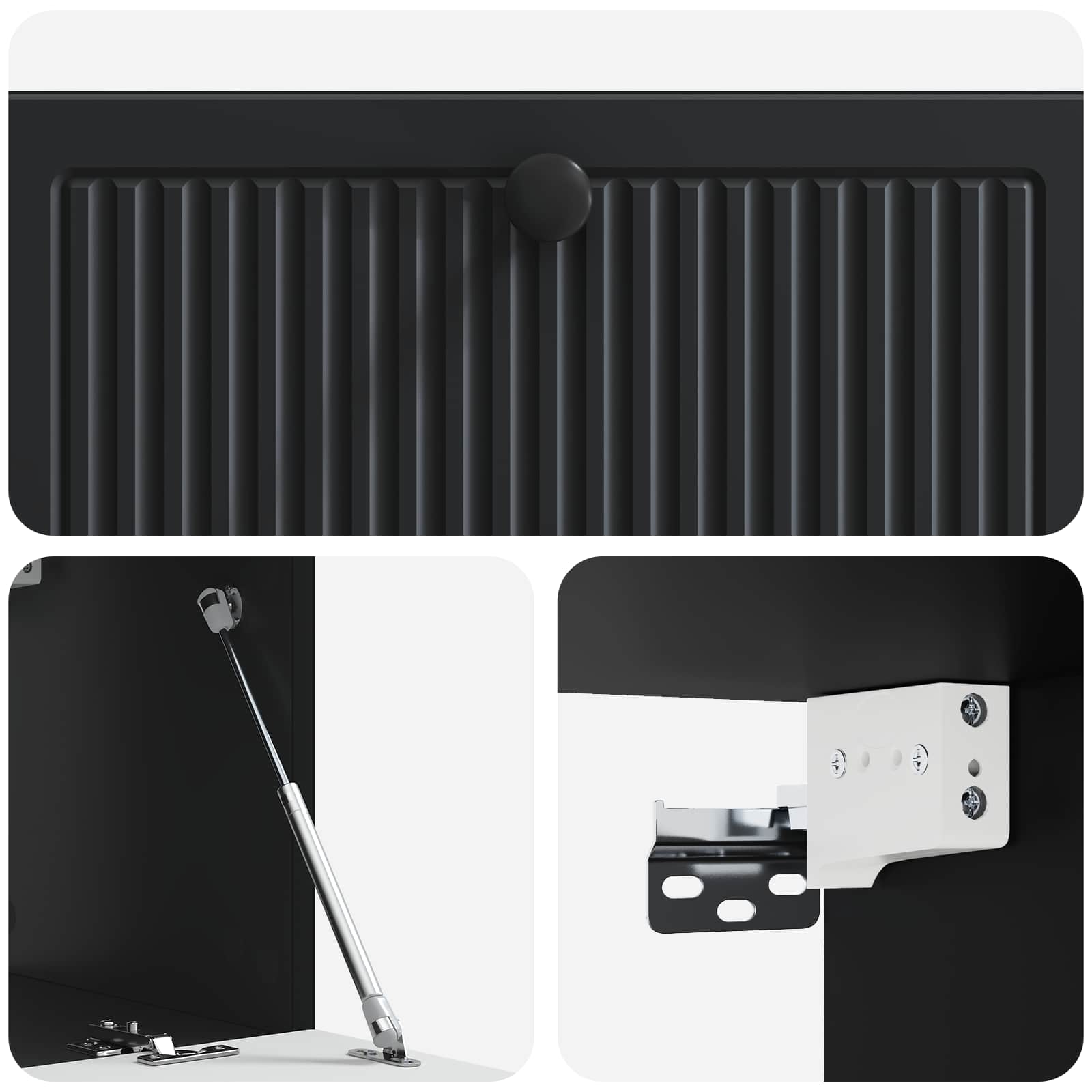 Meuble TV mural Noir 78,5 x 31 x 30 cm Bois d'ingénierie - XIOS