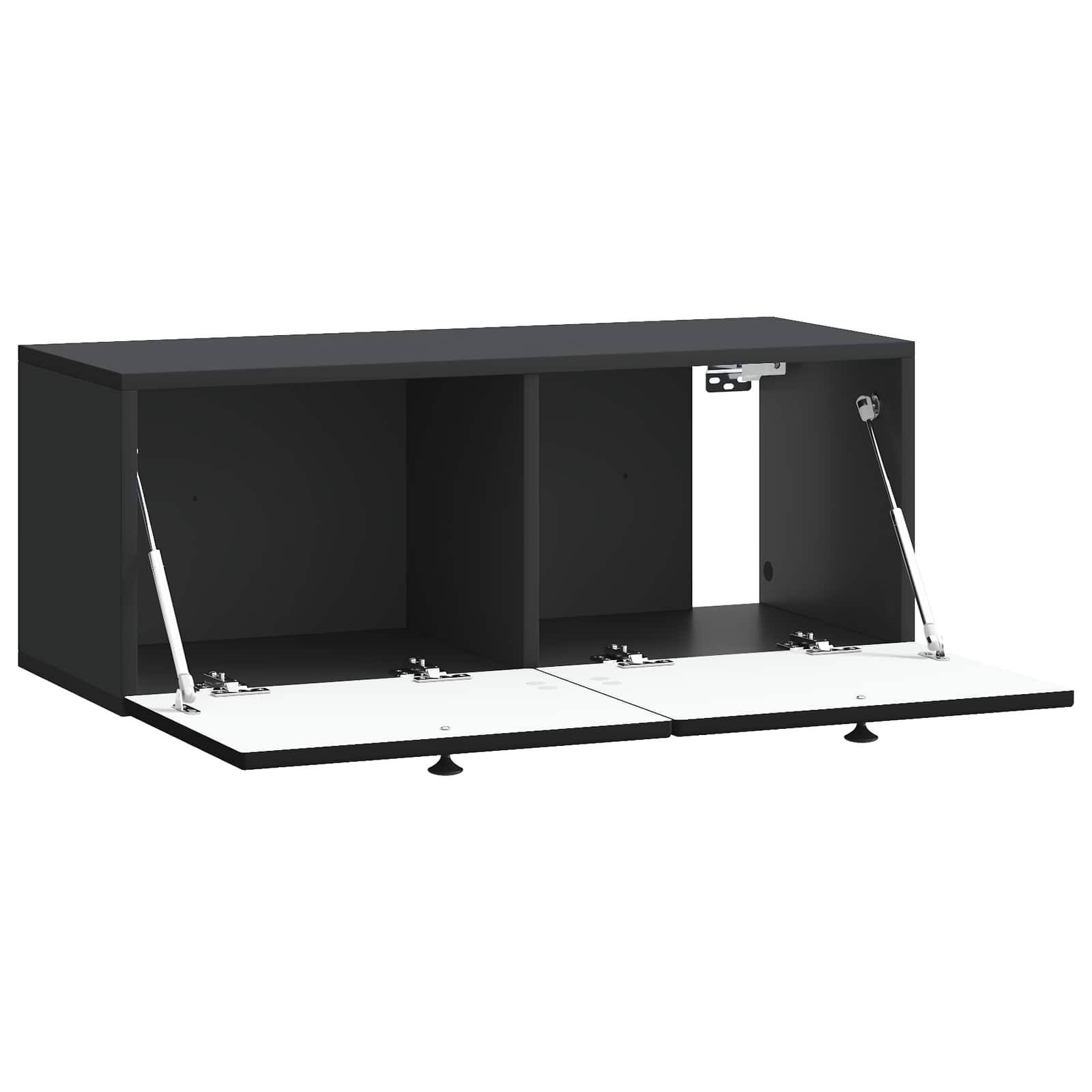Meuble TV mural Noir 78,5 x 31 x 30 cm Bois d'ingénierie - XIOS