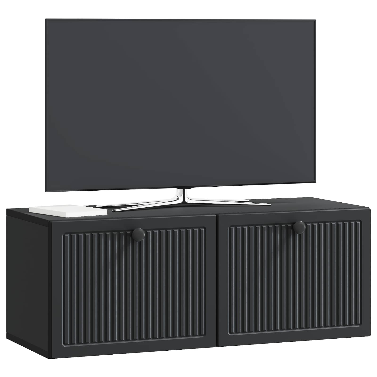 Meuble TV mural Noir 78,5 x 31 x 30 cm Bois d'ingénierie - XIOS
