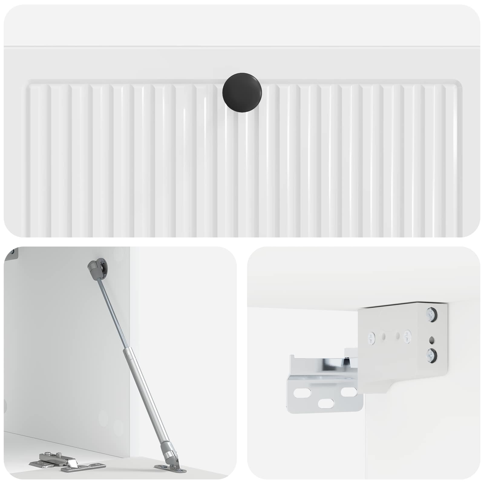 Meuble TV mural Montage mural Blanc brillant 78,5 x 31 x 30 cm - XIOS