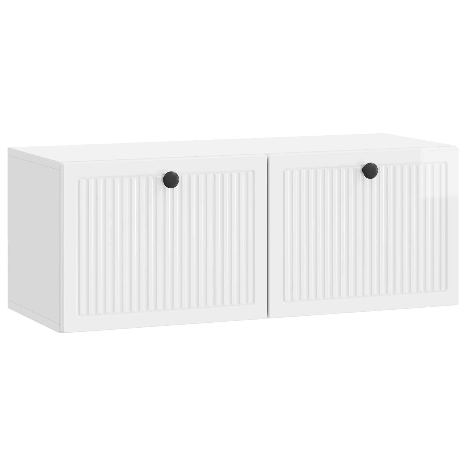 Meuble TV mural Montage mural Blanc brillant 78,5 x 31 x 30 cm - XIOS