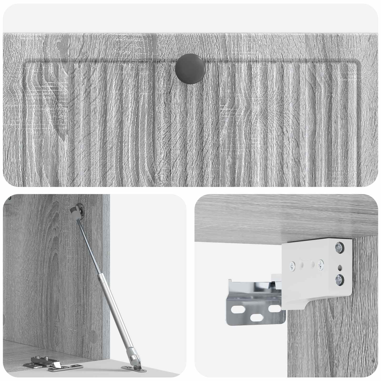 Meuble TV mural Sonoma gris 78,5 x 31 x 30 cm Bois d'ingénierie - XIOS
