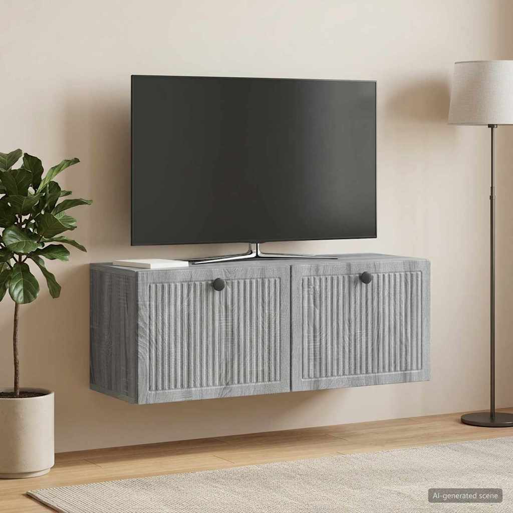 Meuble TV mural Sonoma gris 78,5 x 31 x 30 cm Bois d'ingénierie - XIOS