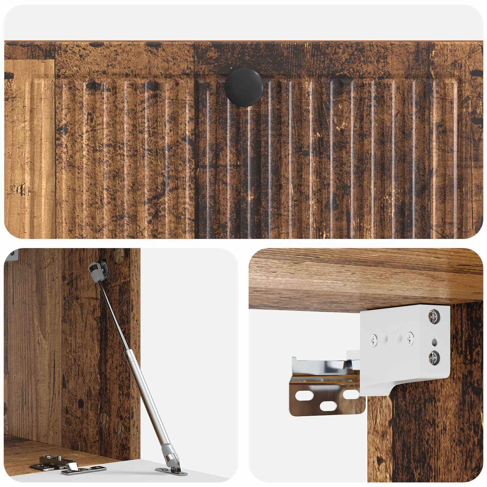 Meuble TV mural Bois ancien 78,5 x 31 x 30 cm Bois d'ingénierie - XIOS