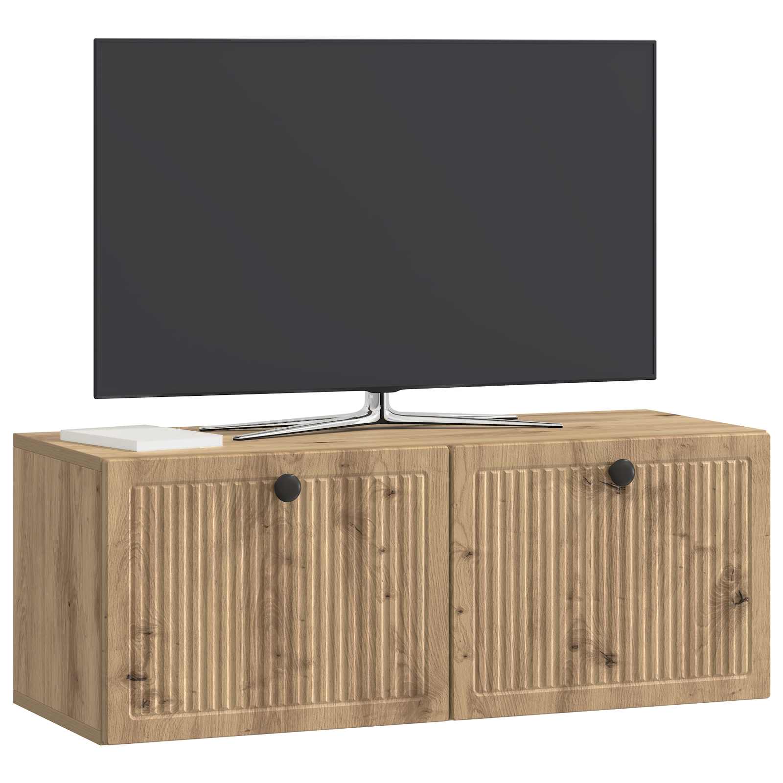 Meuble TV mural 78,5 x 31 x 30 cm Chêne artisanal - XIOS