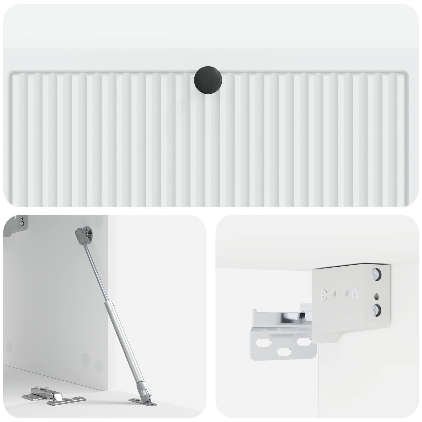 Meuble TV mural Blanc 98 x 31 x 30 cm Bois d'ingénierie - XIOS