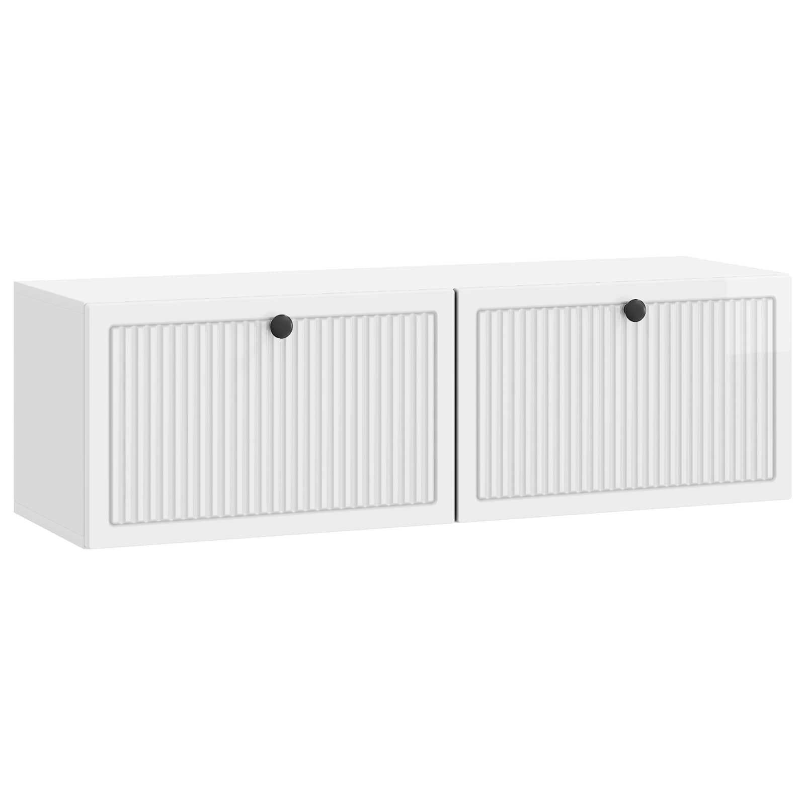 Meuble TV mural Montage mural Blanc brillant 98 x 31 x 30 cm - XIOS