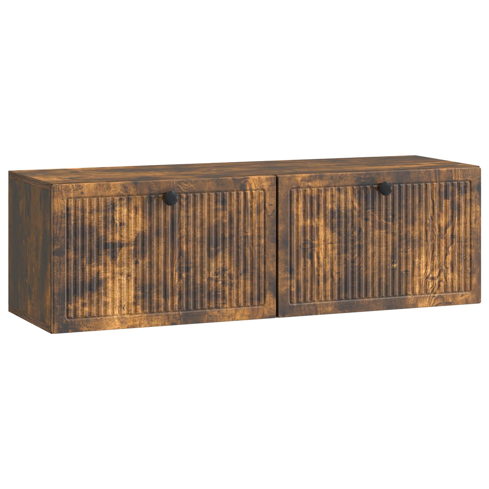 Meuble TV mural Chêne fumé 98 x 31 x 30 cm Bois d'ingénierie - XIOS