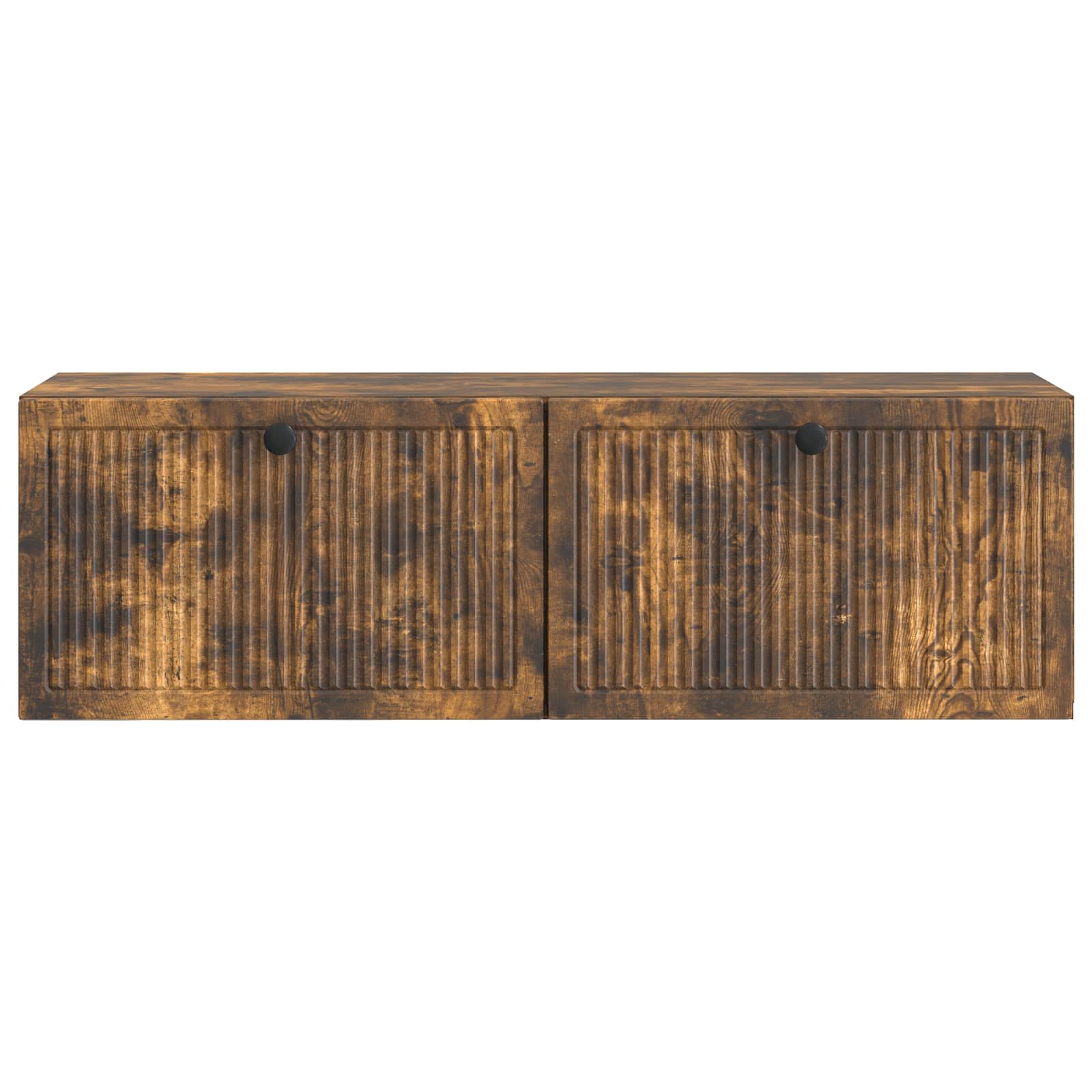 Meuble TV mural Chêne fumé 98 x 31 x 30 cm Bois d'ingénierie - XIOS